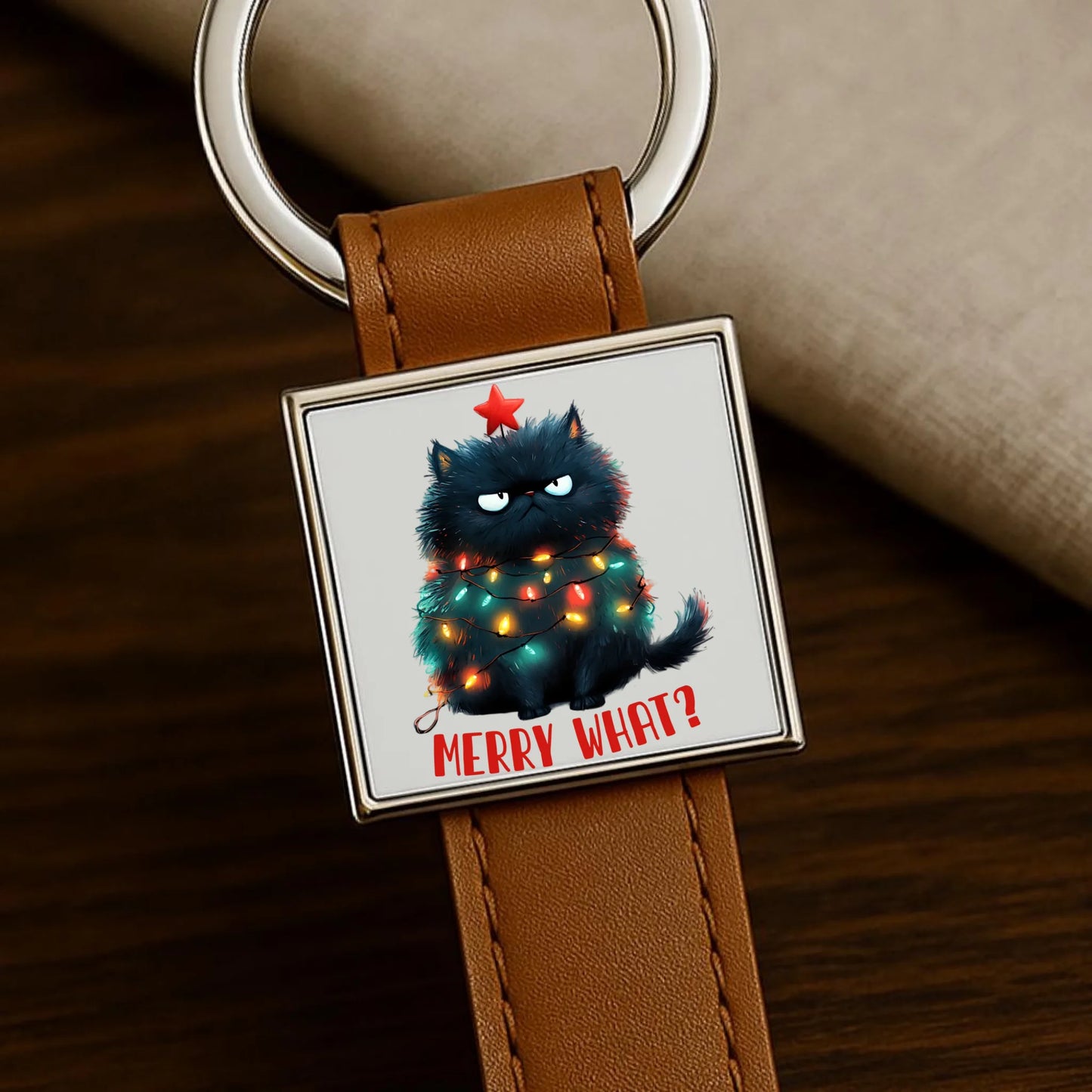 Brelok świąteczny - Grumpy Cat Merry what? BN37 - StoryCups.pl