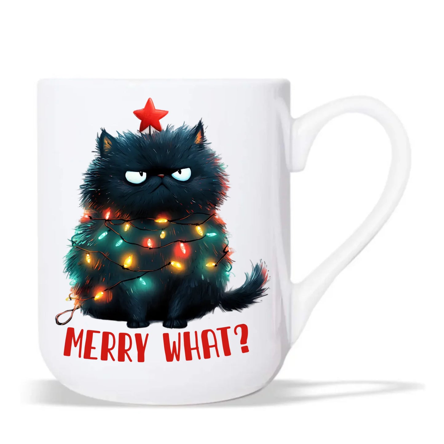 Kubek elegant świąteczny - Grumpy Cat Merry what? BN37 - StoryCups.pl