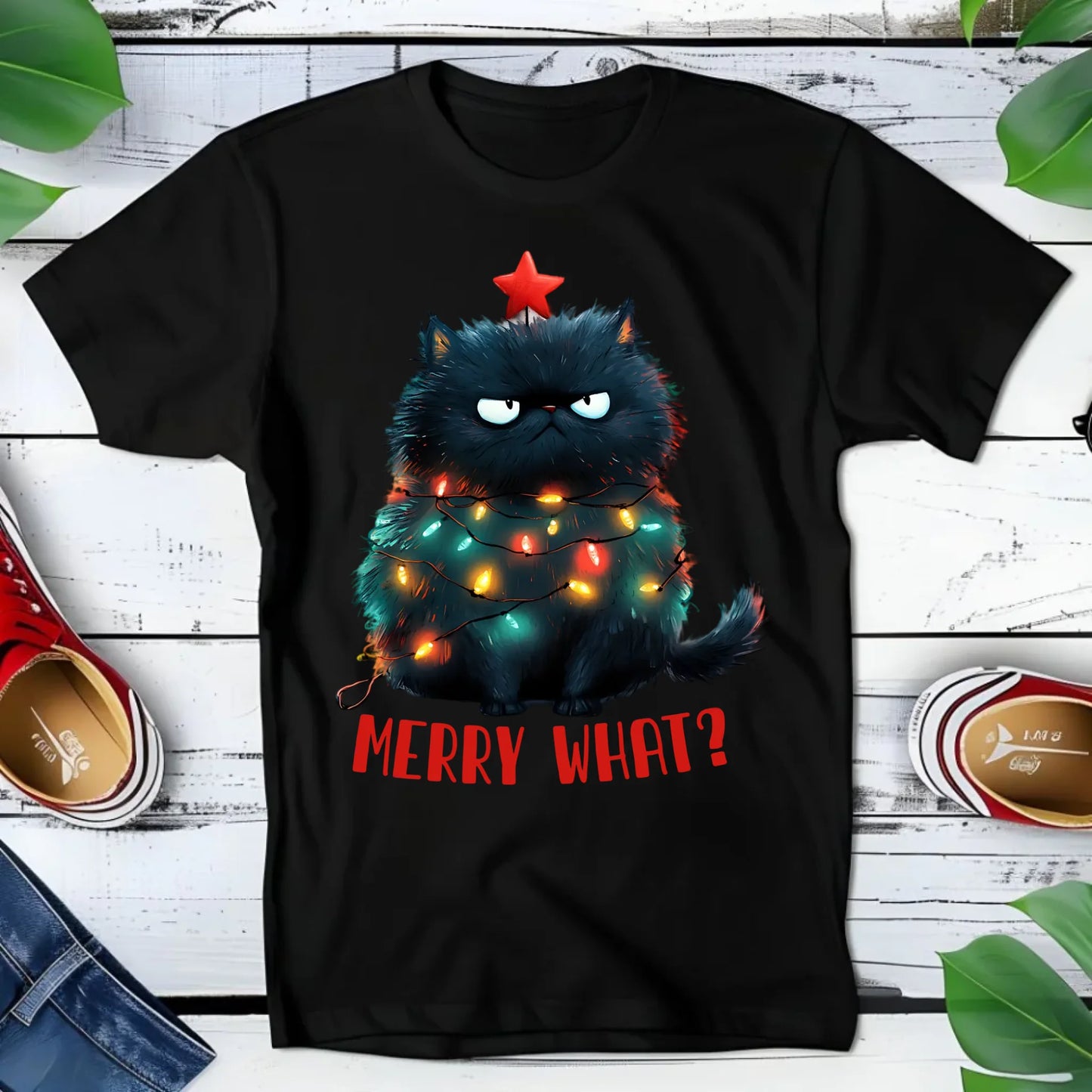 Koszulka dziecięca świąteczna - Grumpy Cat Merry what? BN37 - StoryCups.pl