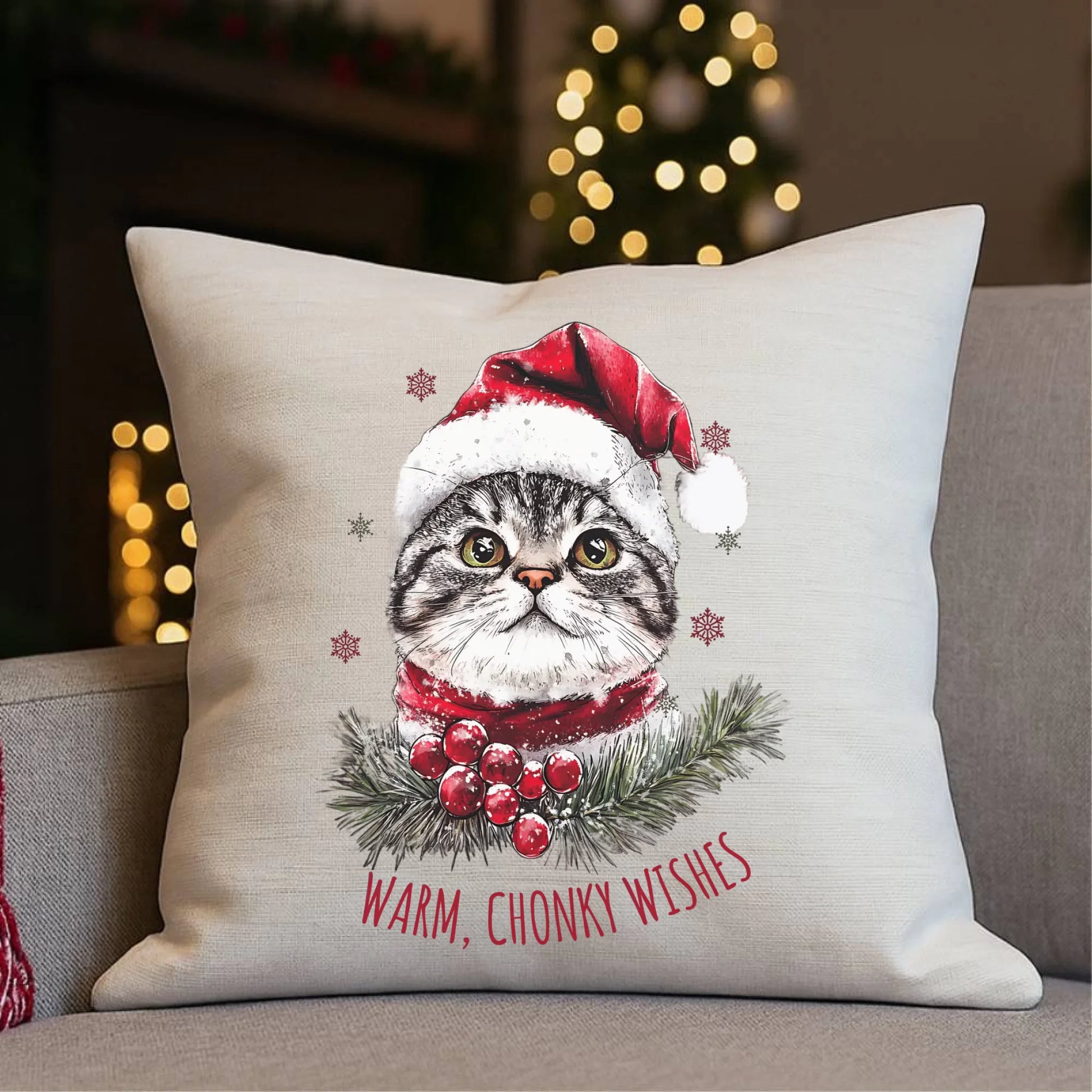 Poduszka świąteczna - Warm, Chonky Wishes BN36 - StoryCups.pl