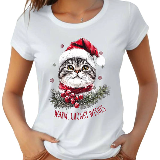 Koszulka damska świąteczna - Warm, Chonky Wishes BN36 - StoryCups.pl