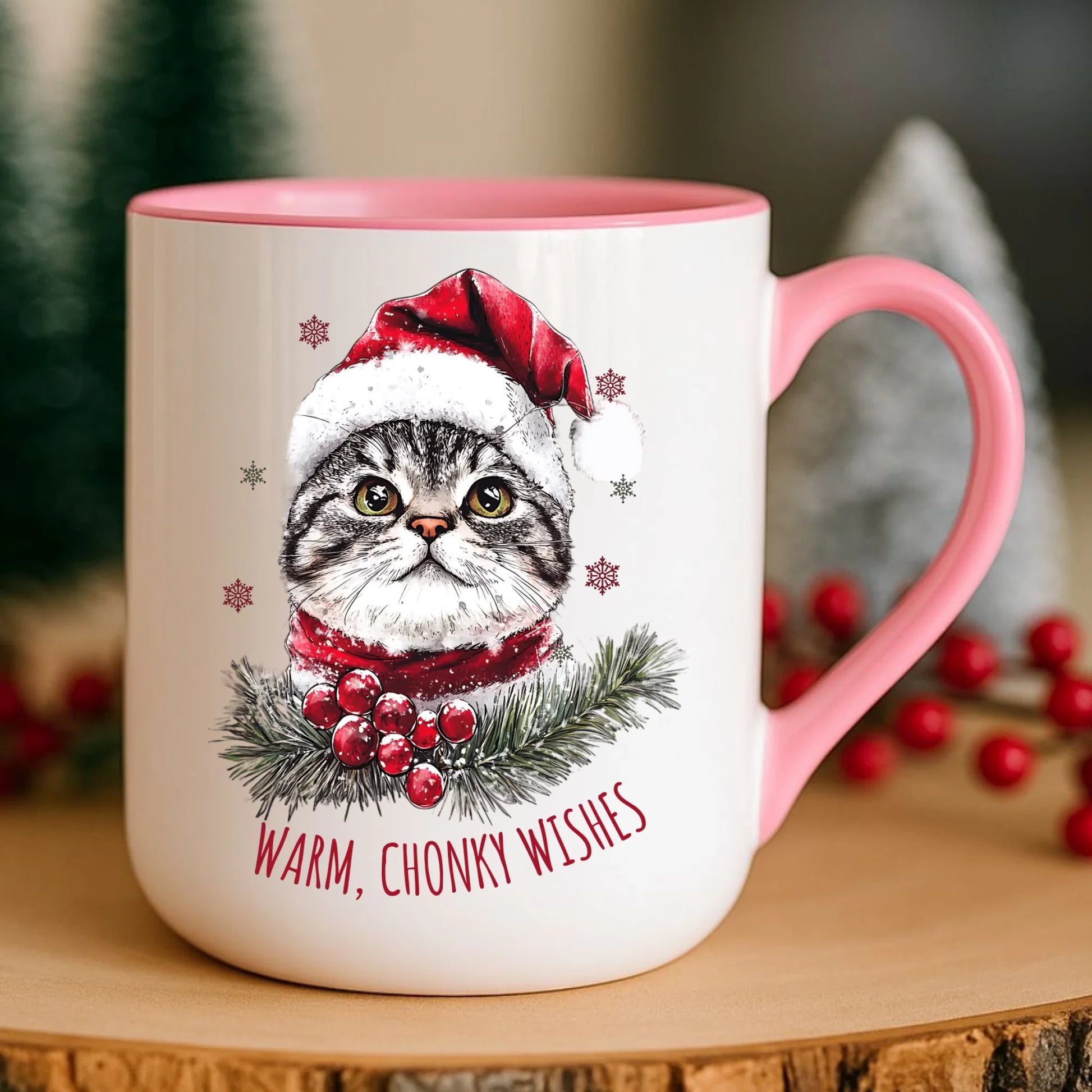 Kubek elegant świąteczny - Warm, Chonky Wishes BN36 - StoryCups.pl