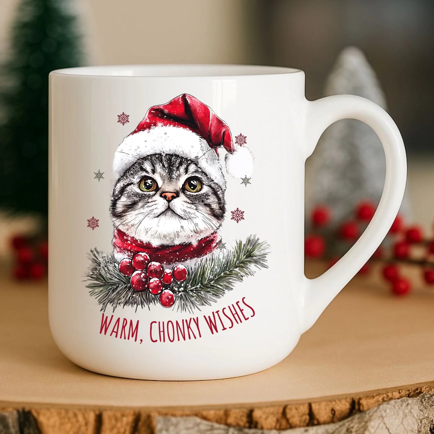 Kubek elegant świąteczny - Warm, Chonky Wishes BN36 - StoryCups.pl