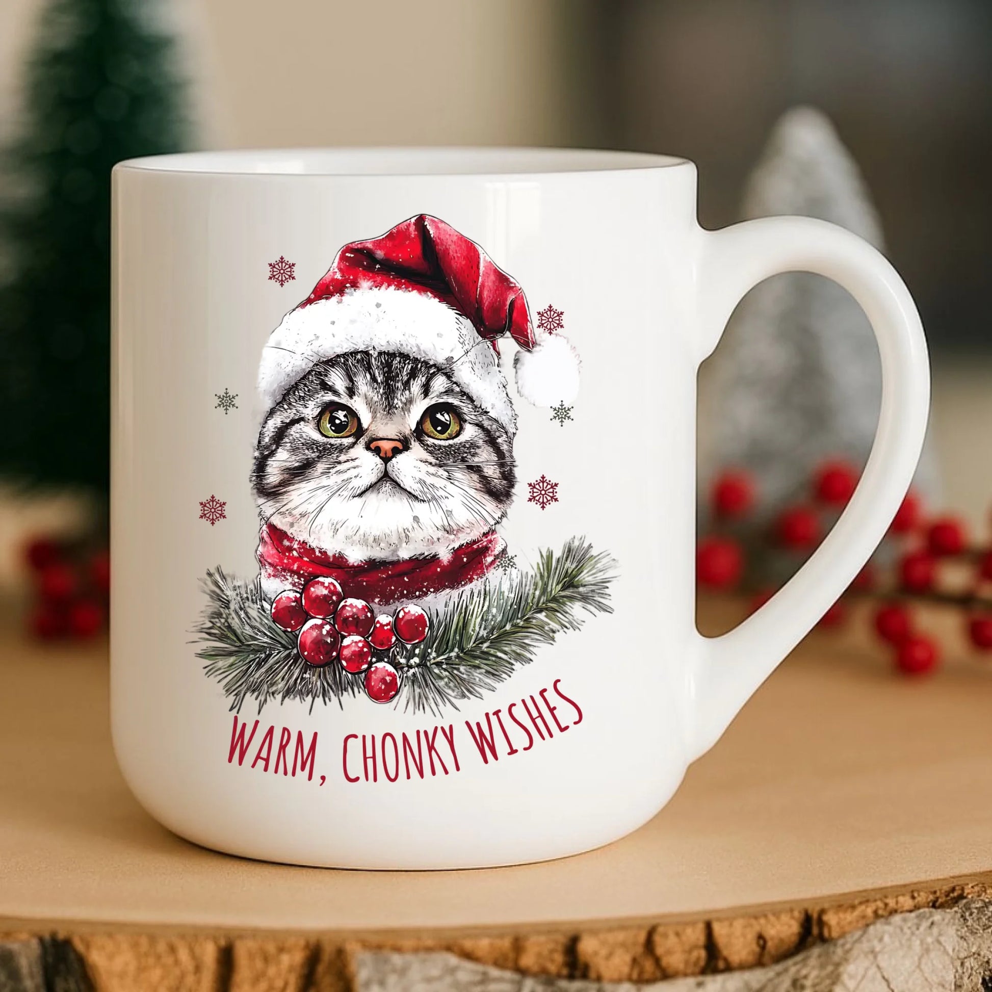Kubek elegant świąteczny - Warm, Chonky Wishes BN36 - StoryCups.pl