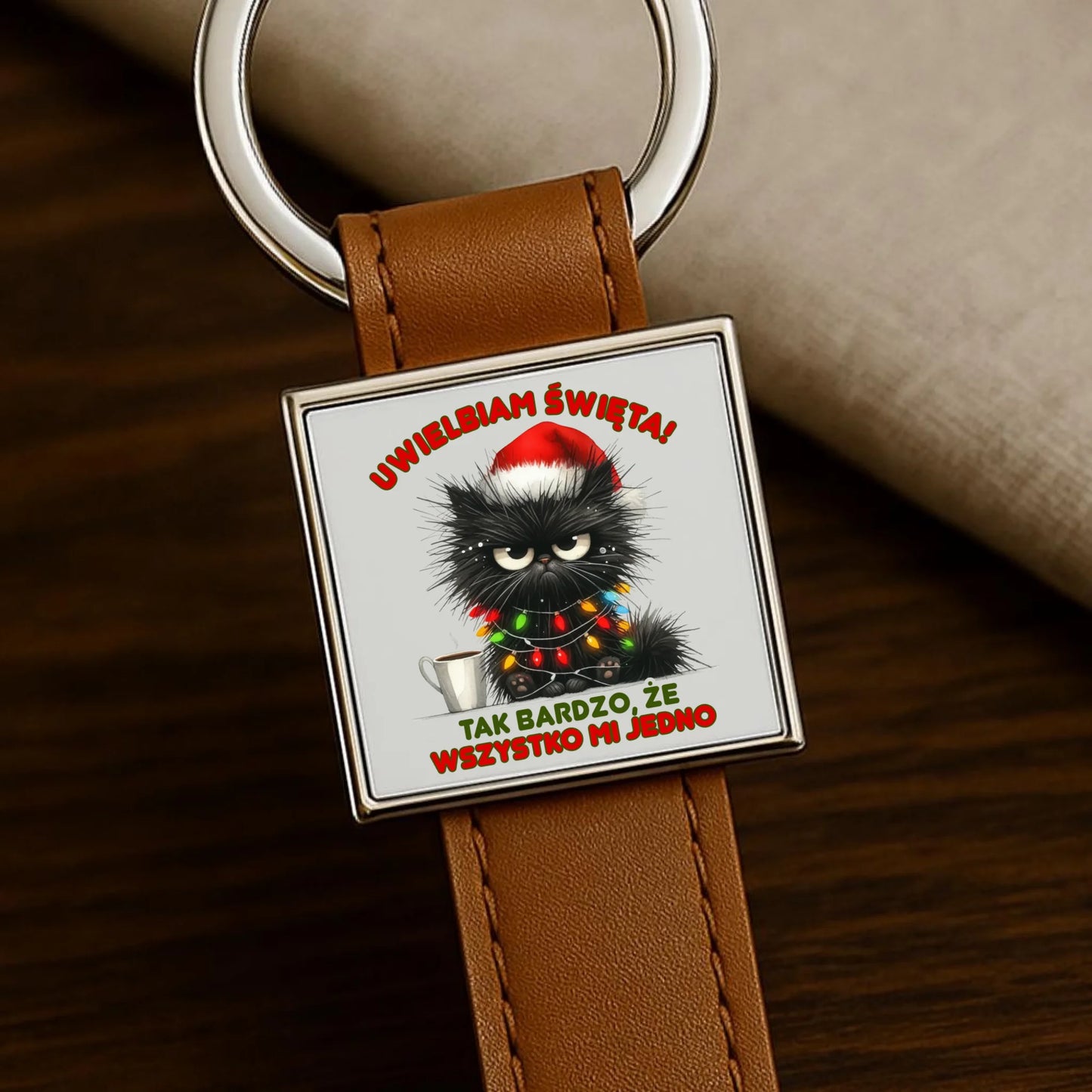Brelok świąteczny - Kot Maruda Wszystko mi jedno BN35 - StoryCups.pl