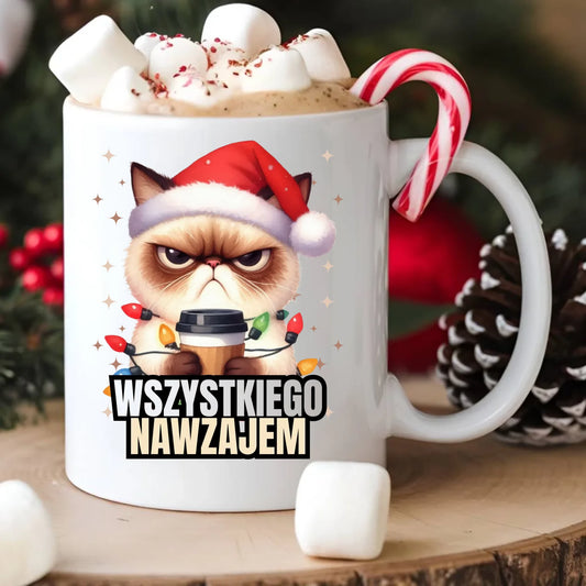Kubek świąteczny - Grumpy Cat Wszystkiego nawzajem BN33 - StoryCups.pl
