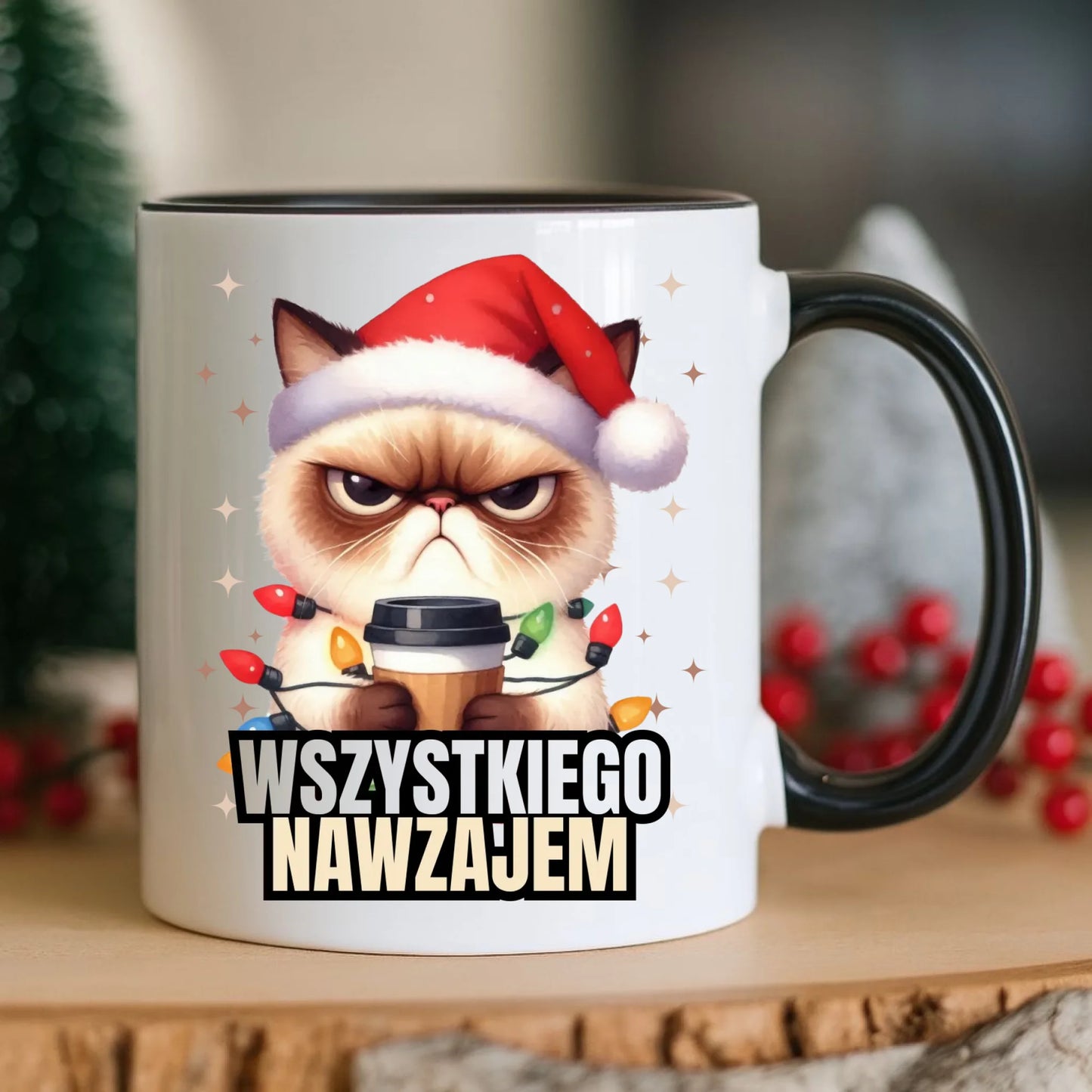Kubek świąteczny - Grumpy Cat Wszystkiego nawzajem BN33 - StoryCups.pl