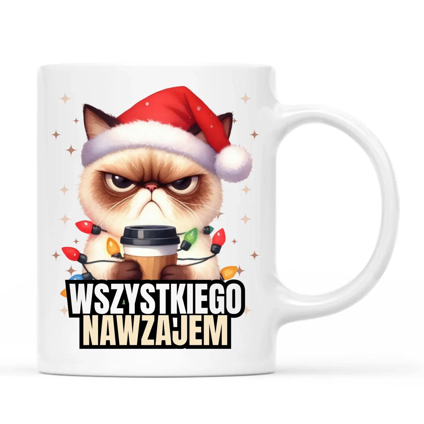 Kubek świąteczny - Grumpy Cat Wszystkiego nawzajem BN33 - StoryCups.pl