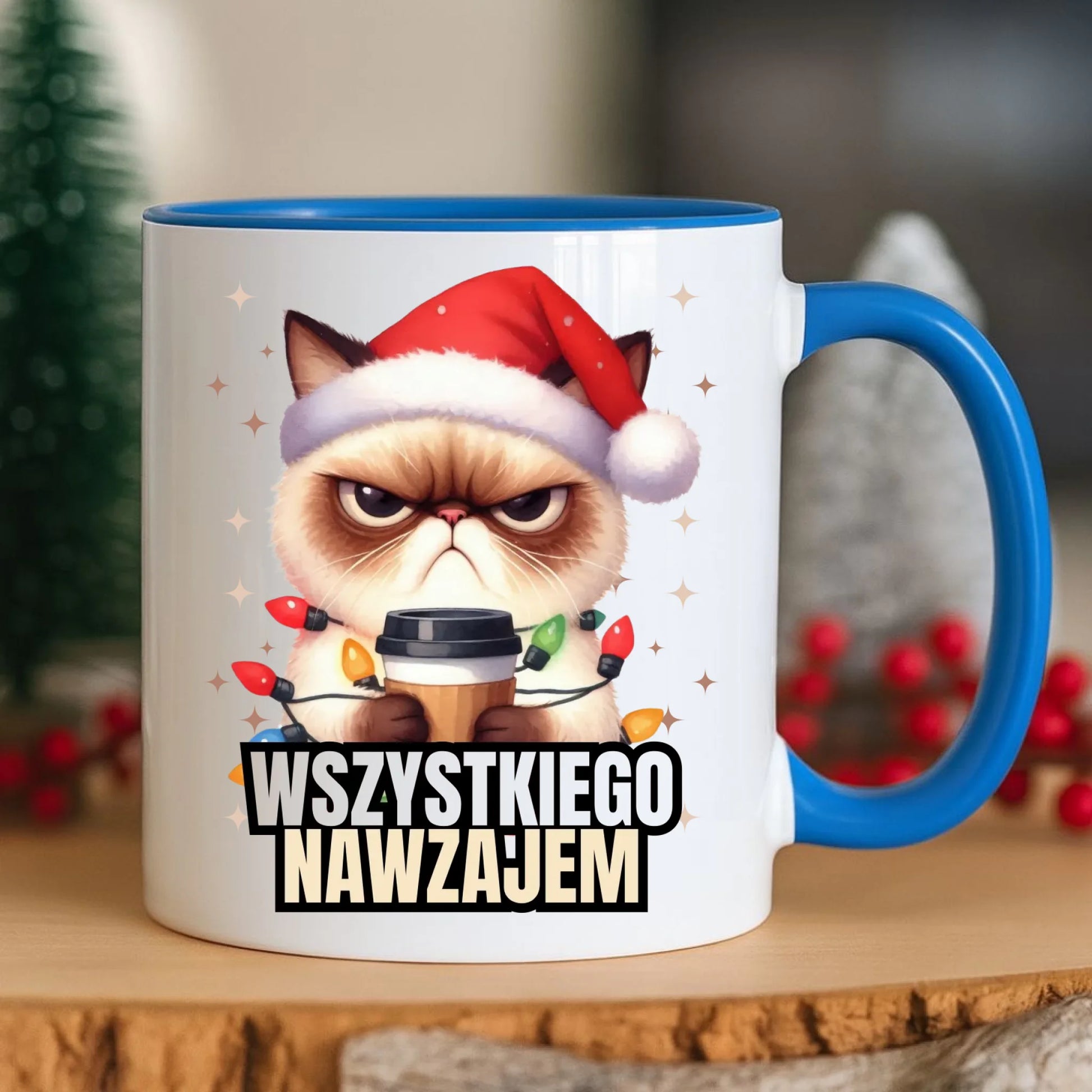 Kubek świąteczny - Grumpy Cat Wszystkiego nawzajem BN33 - StoryCups.pl
