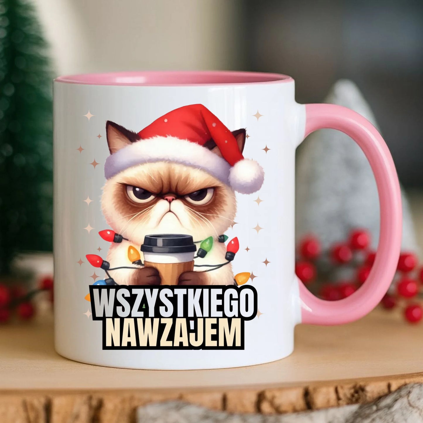 Kubek świąteczny - Grumpy Cat Wszystkiego nawzajem BN33 - StoryCups.pl