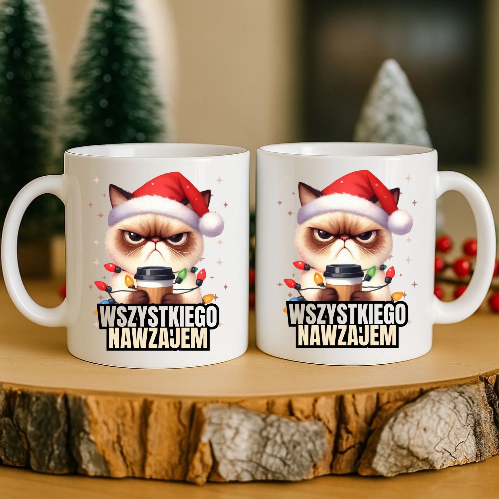 Kubek świąteczny - Grumpy Cat Wszystkiego nawzajem BN33 - StoryCups.pl
