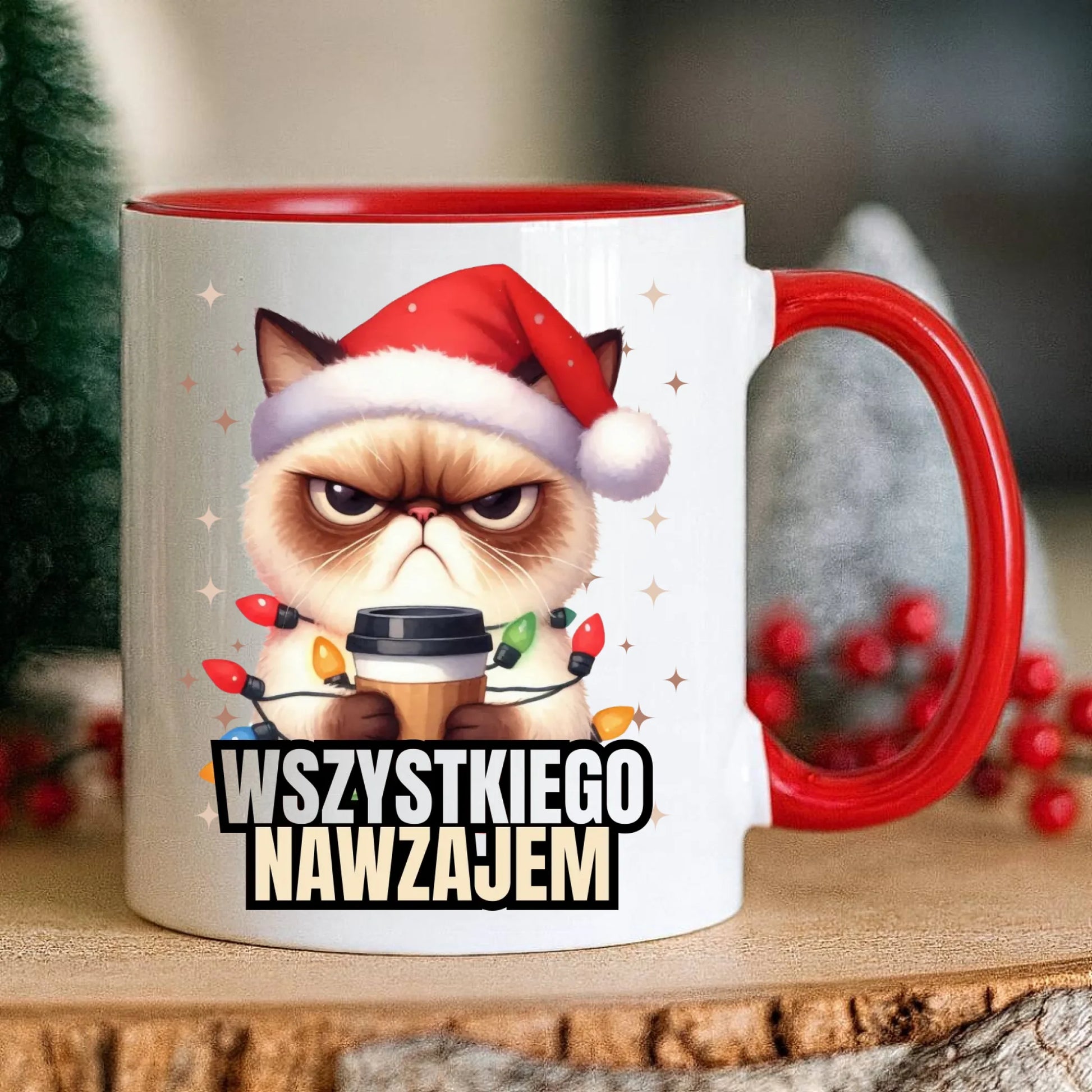 Kubek świąteczny - Grumpy Cat Wszystkiego nawzajem BN33 - StoryCups.pl