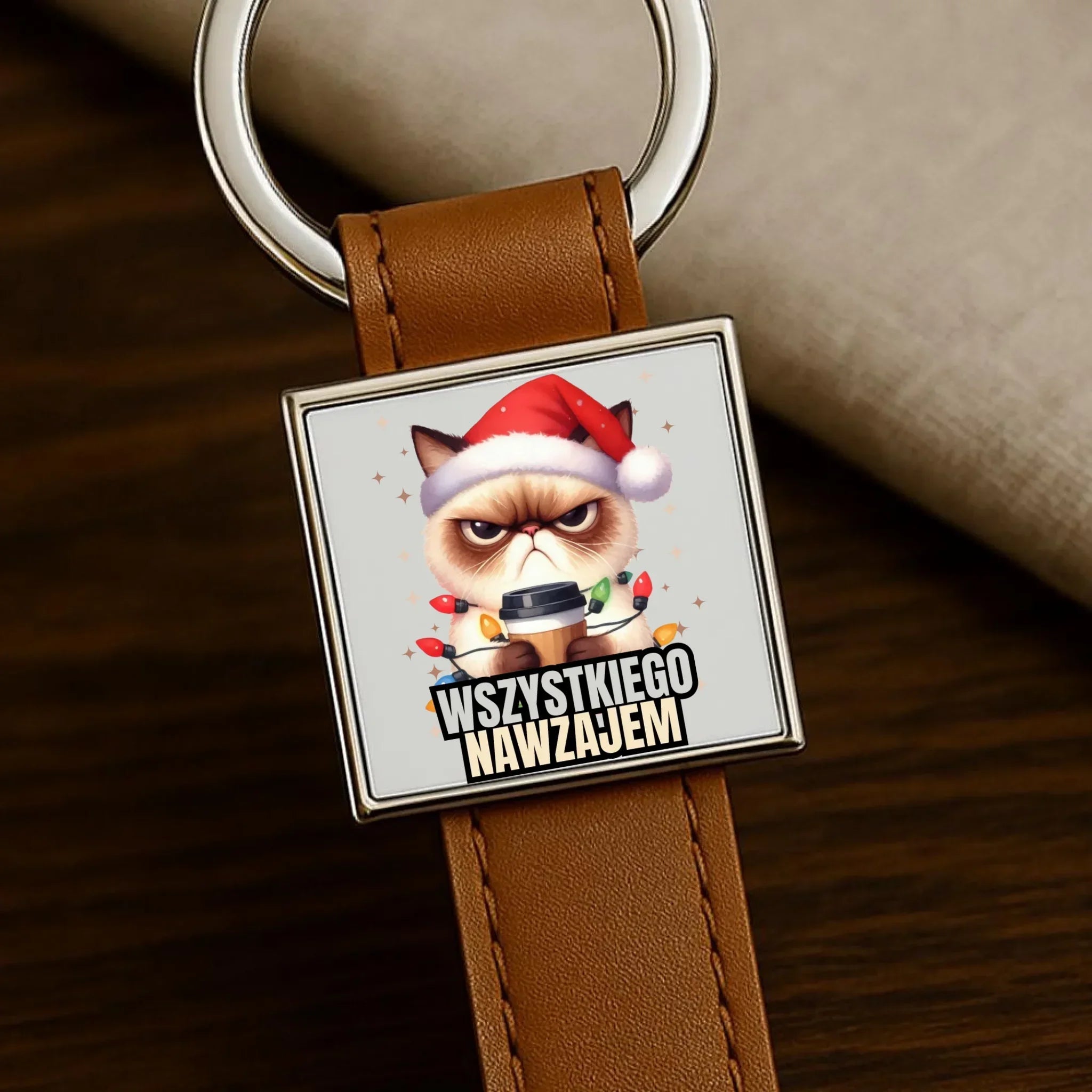 Brelok świąteczny - Grumpy Cat Wszystkiego nawzajem BN33 - StoryCups.pl