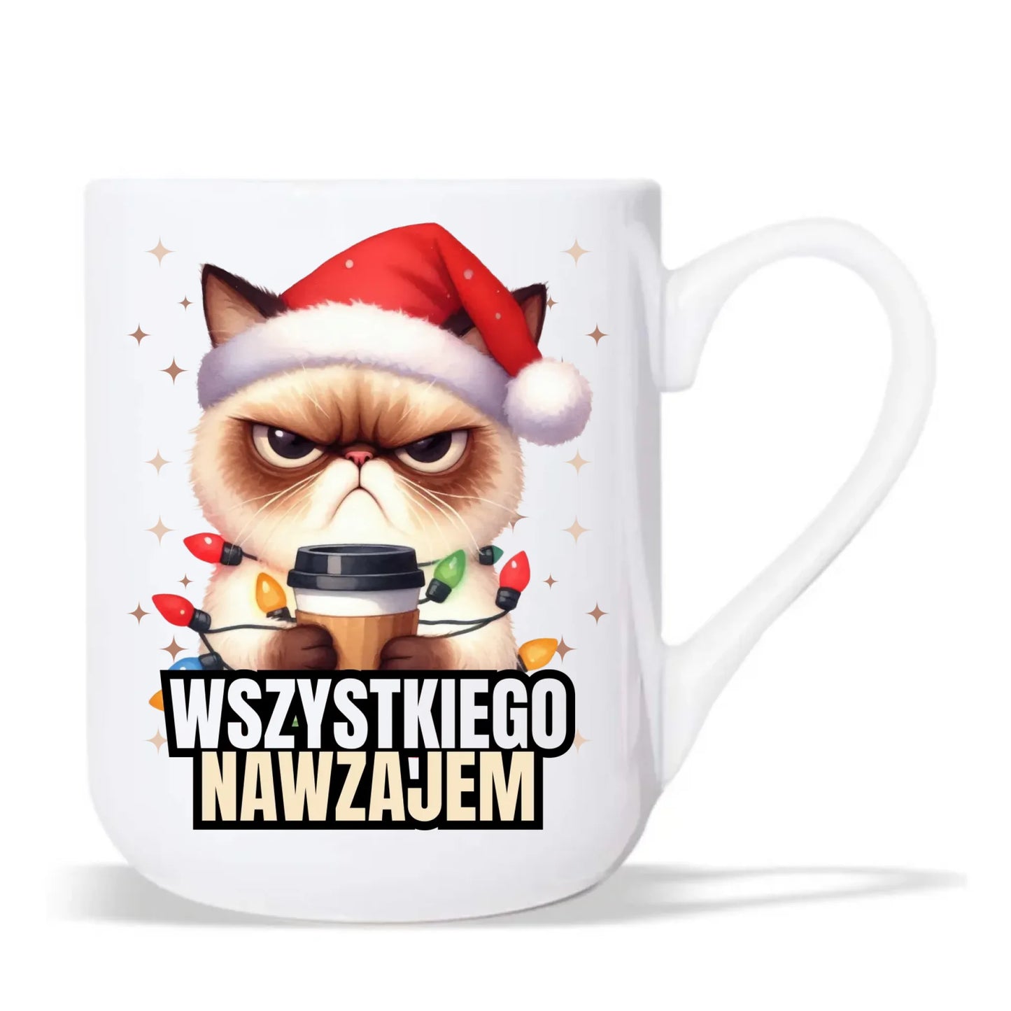 Kubek elegant świąteczny - Grumpy Cat Wszystkiego nawzajem BN33 - StoryCups.pl