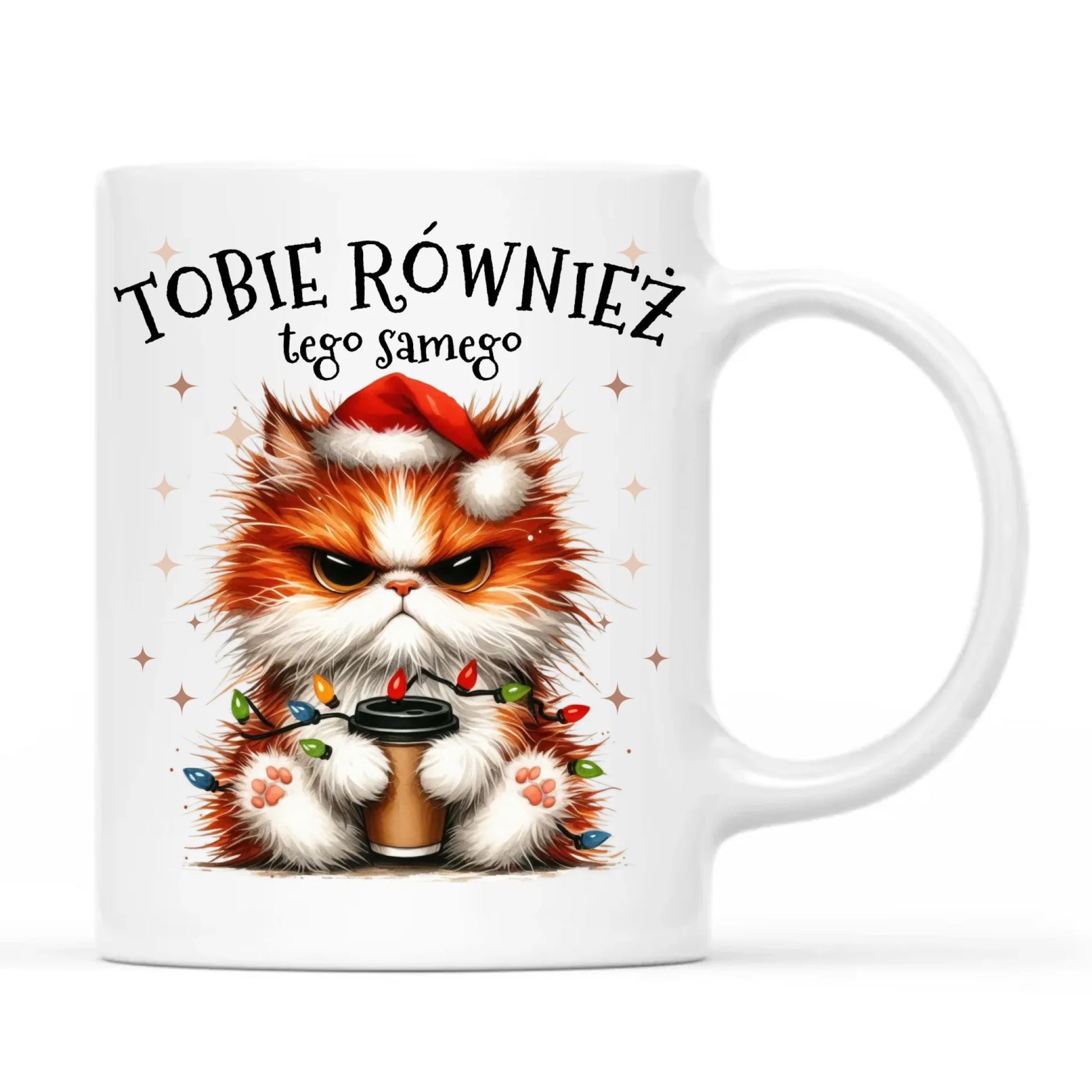 Kubek świąteczny - Grumpy Cat Tobie również tego samego BN32 - StoryCups.pl