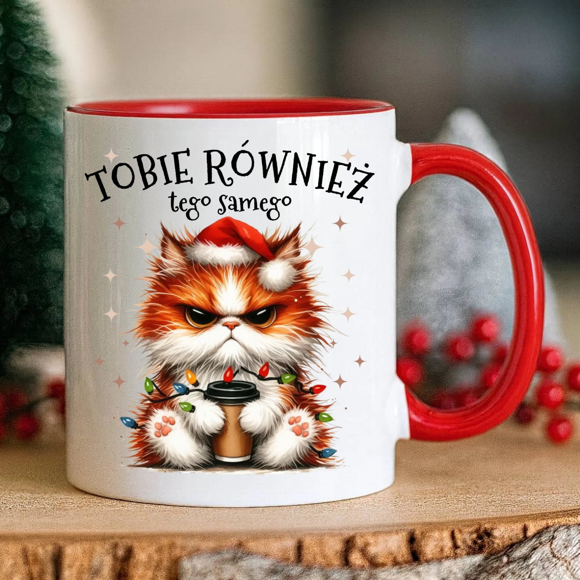 Kubek świąteczny - Grumpy Cat Tobie również tego samego BN32 - StoryCups.pl