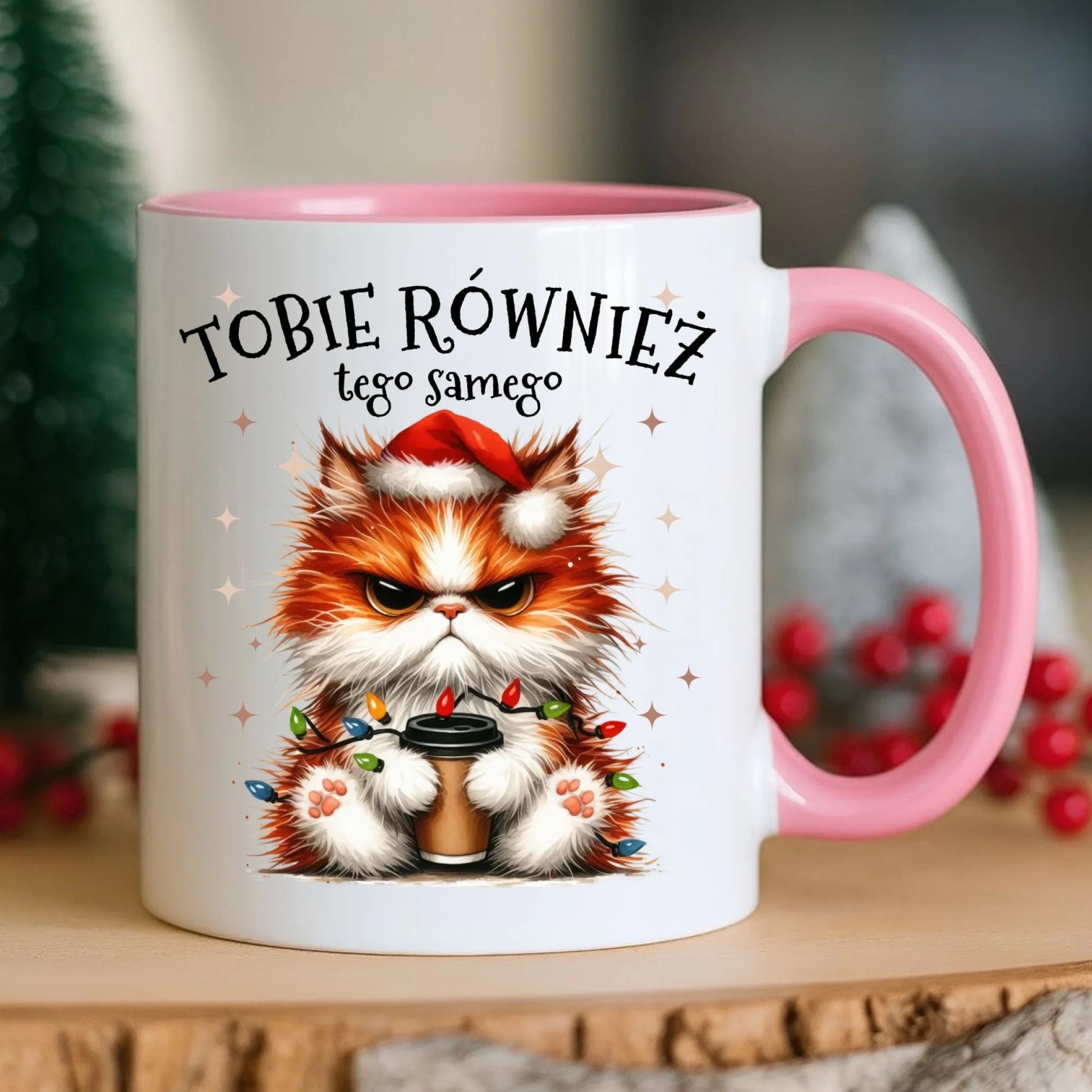 Kubek świąteczny - Grumpy Cat Tobie również tego samego BN32 - StoryCups.pl
