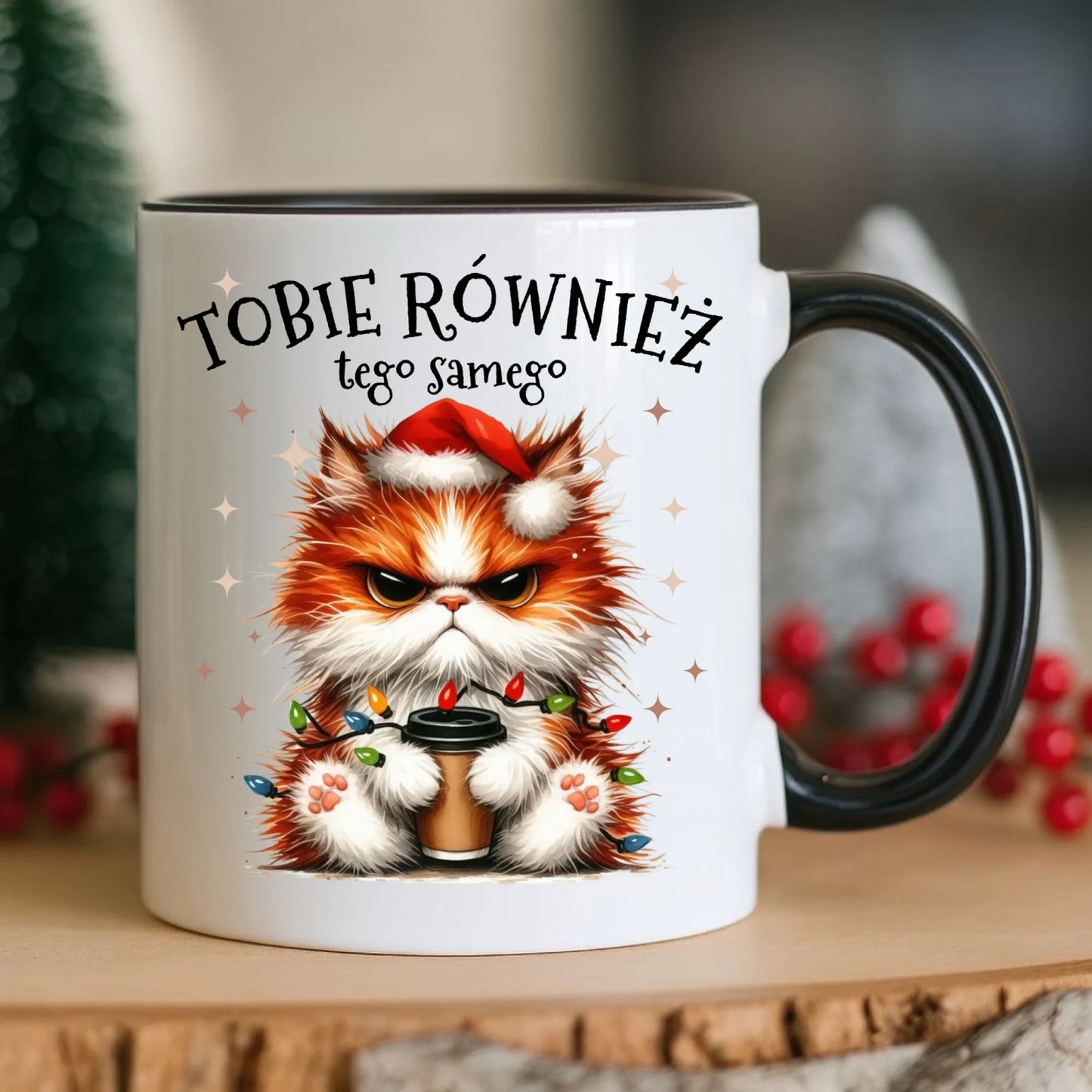 Kubek świąteczny - Grumpy Cat Tobie również tego samego BN32 - StoryCups.pl