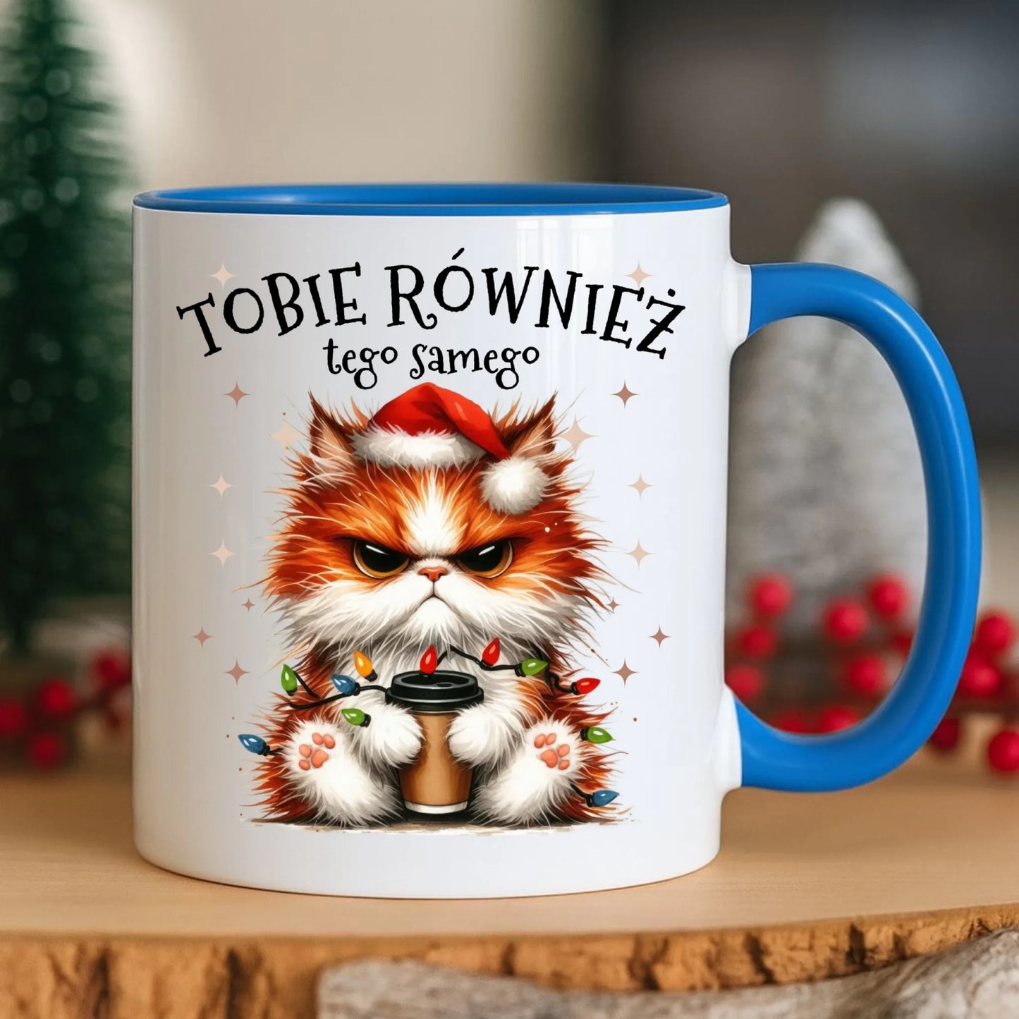 Kubek świąteczny - Grumpy Cat Tobie również tego samego BN32 - StoryCups.pl