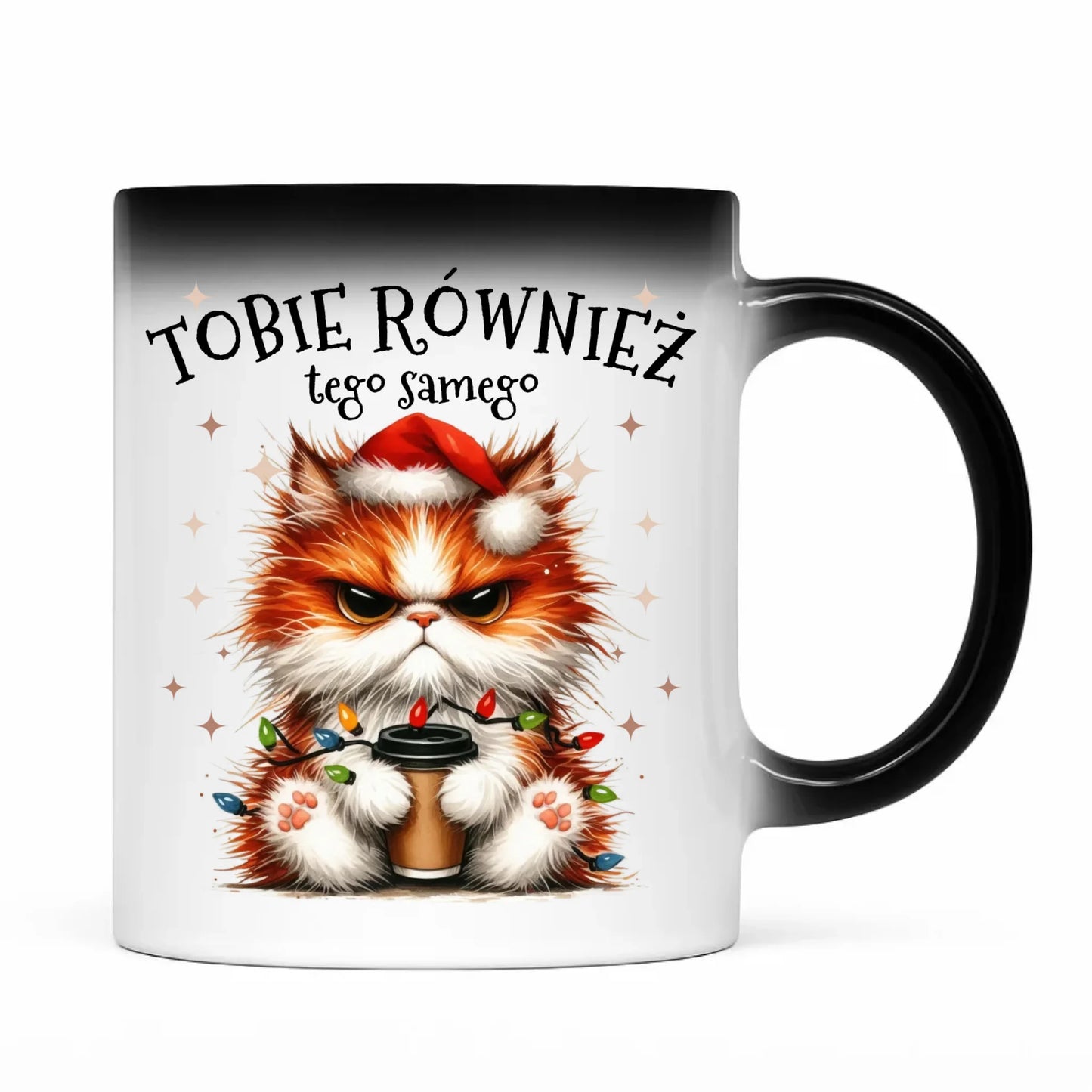 Kubek magiczny świąteczny - Grumpy Cat Tobie również tego samego BN32 - StoryCups.pl