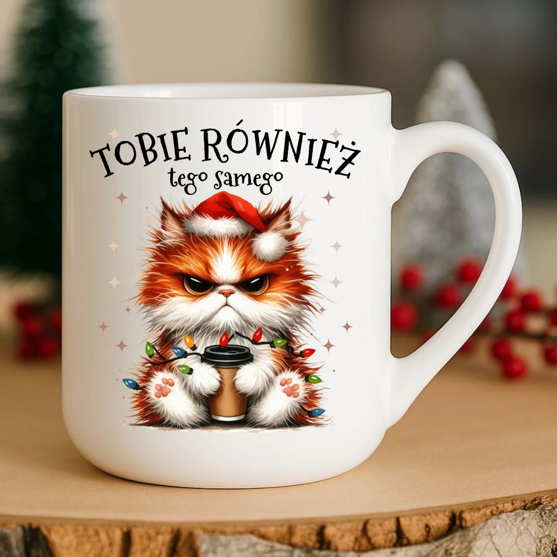 Kubek elegant świąteczny - Grumpy Cat Tobie również tego samego BN32 - StoryCups.pl