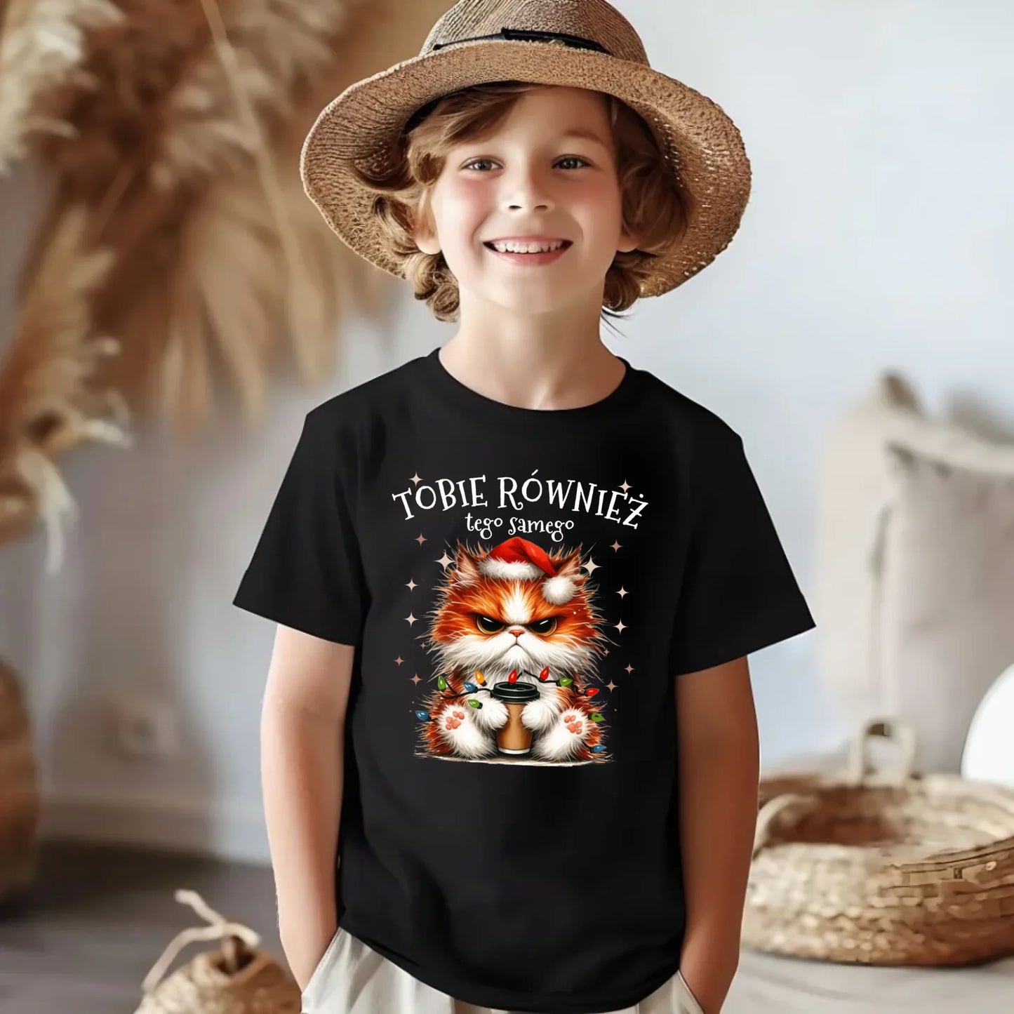 Koszulka dziecięca świąteczna - Grumpy Cat Tobie również tego samego BN32 - StoryCups.pl