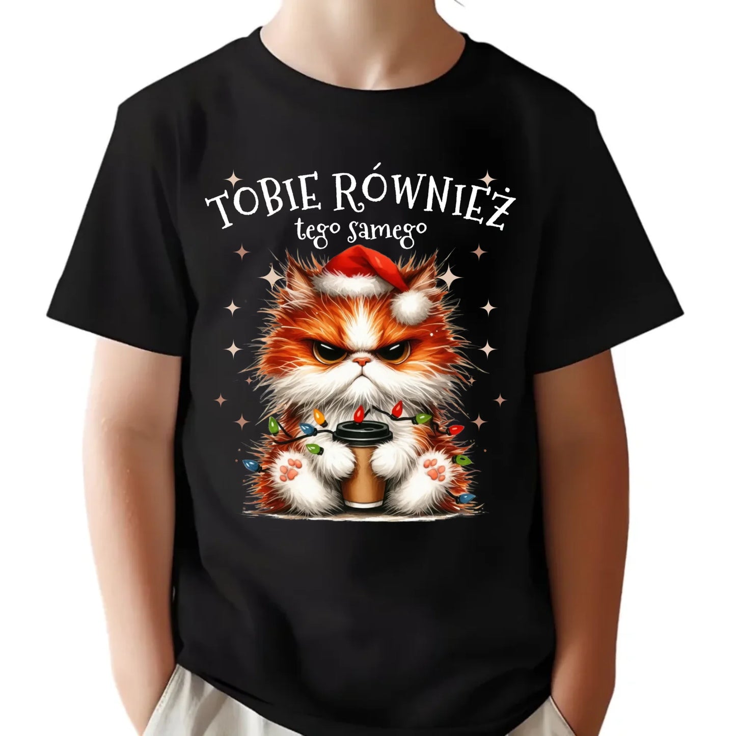 Koszulka dziecięca świąteczna - Grumpy Cat Tobie również tego samego BN32 - StoryCups.pl
