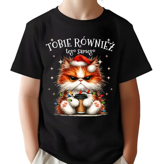 Koszulka dziecięca świąteczna - Grumpy Cat Tobie również tego samego BN32 - StoryCups.pl