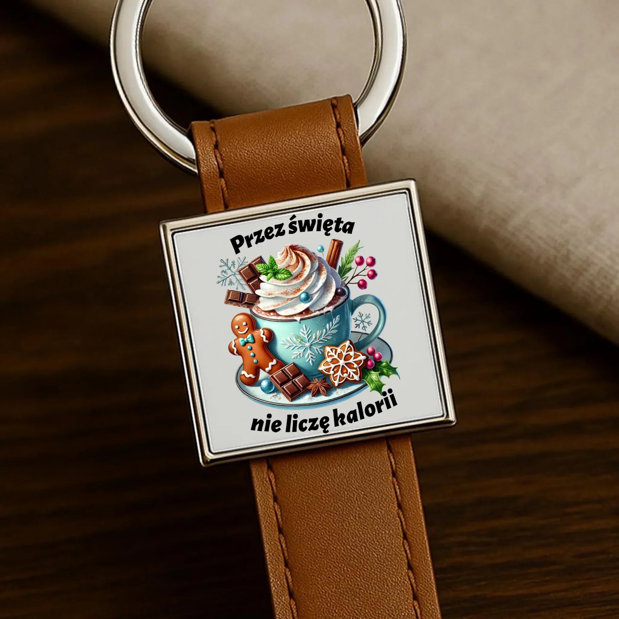 Brelok świąteczny - Przez święta nie liczę kalorii BN31 - StoryCups.pl