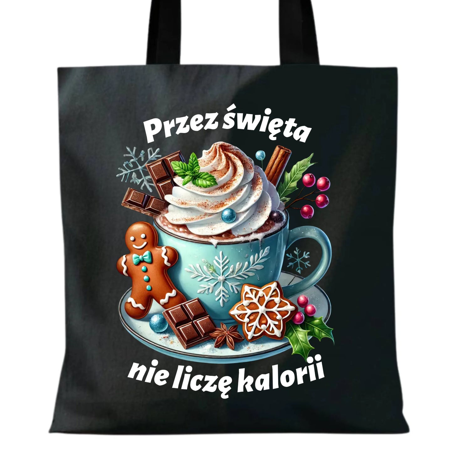 Torba świąteczna - Przez święta nie liczę kalorii BN31 - StoryCups.pl