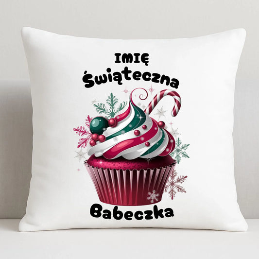 Poduszka na święta - Świąteczna babeczka - personalizowana BN30 - StoryCups.pl