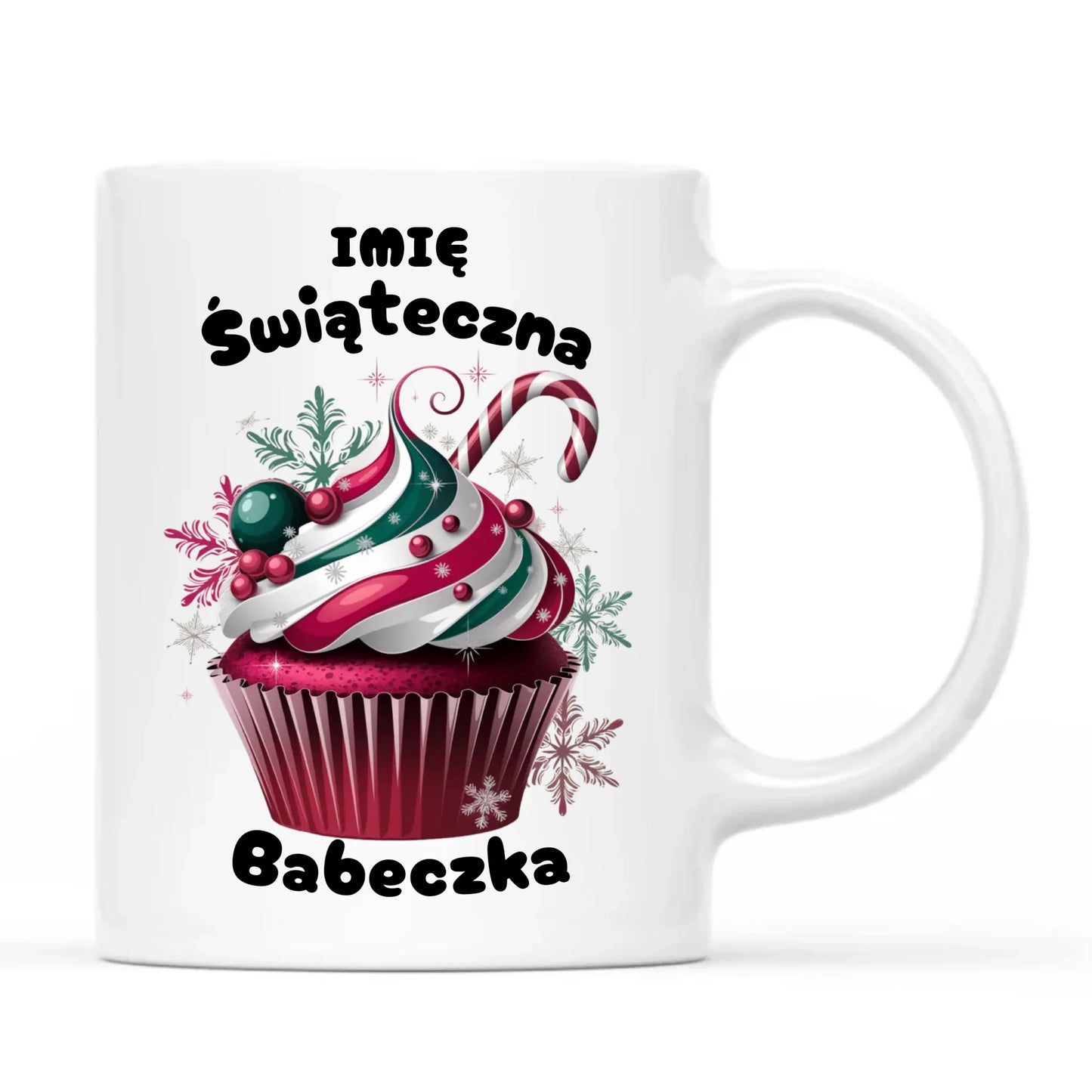 Kubek na święta - Świąteczna babeczka - personalizowany BN30 - StoryCups.pl