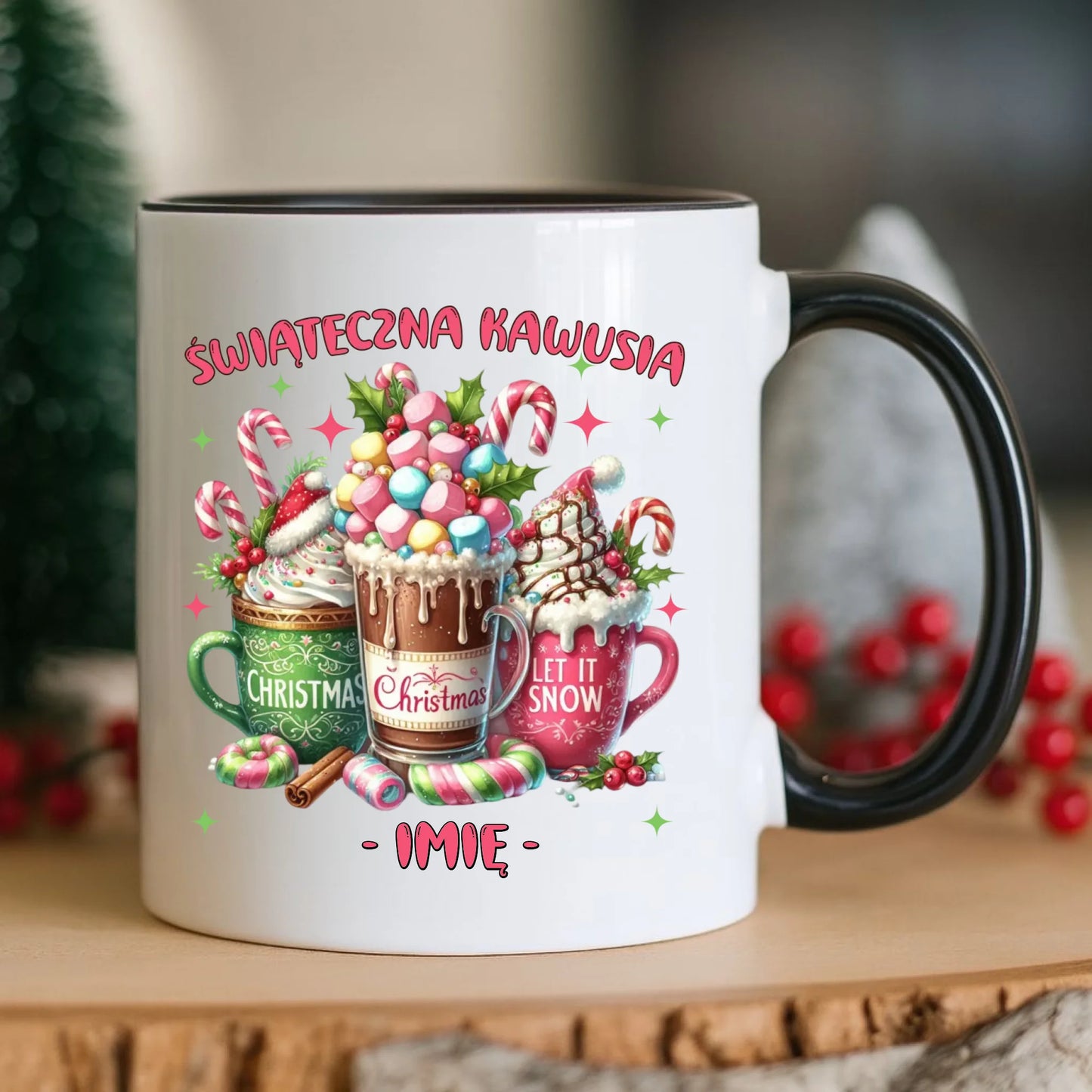 Kubek świąteczny - Świąteczna kawusia - personalizowany BN29 - StoryCups.pl