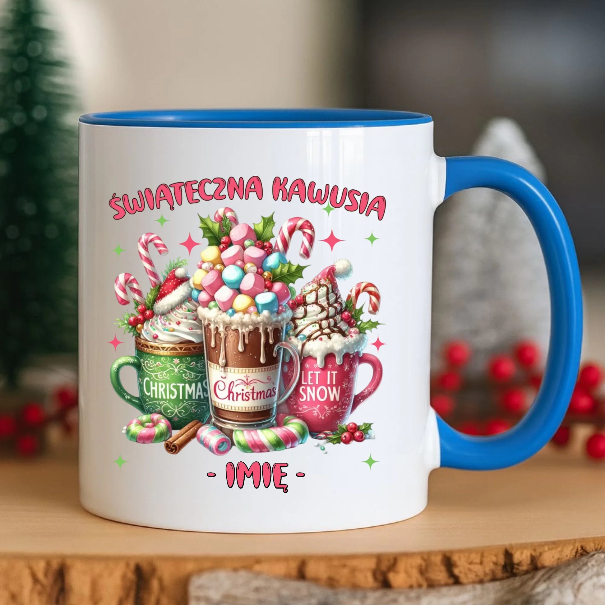 Kubek świąteczny - Świąteczna kawusia - personalizowany BN29 - StoryCups.pl