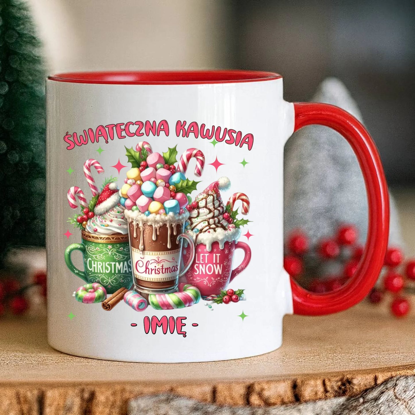 Kubek świąteczny - Świąteczna kawusia - personalizowany BN29 - StoryCups.pl