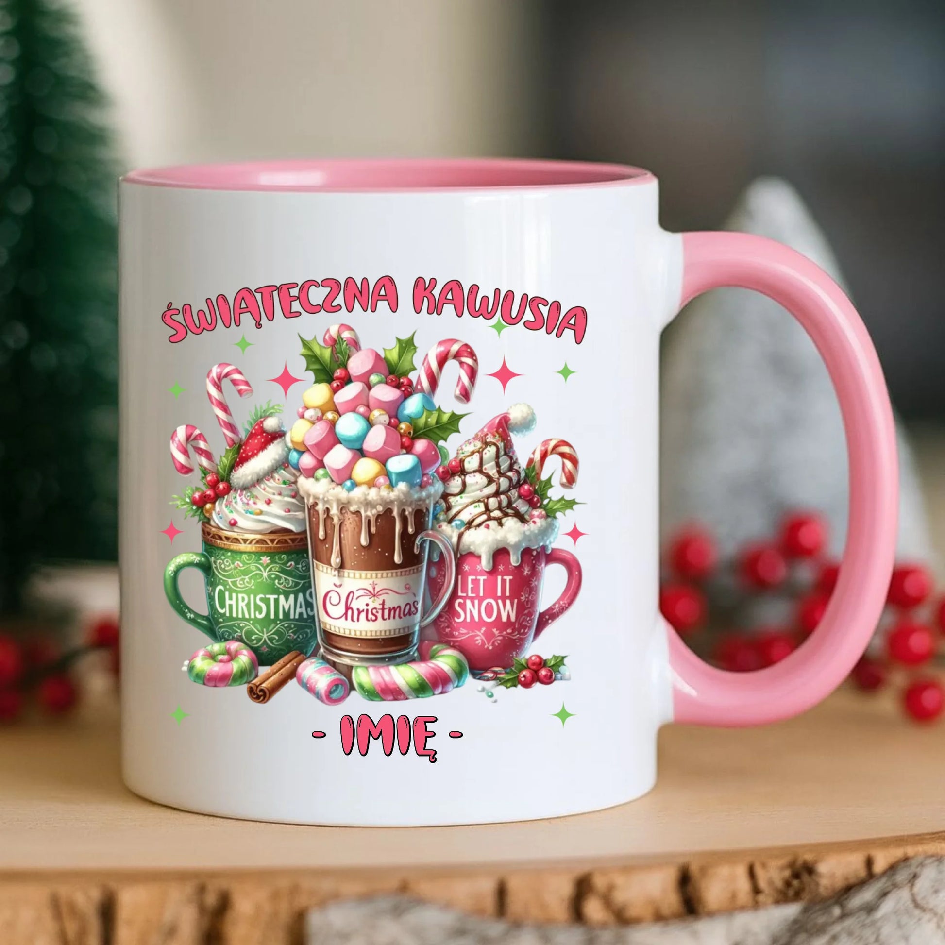 Kubek świąteczny - Świąteczna kawusia - personalizowany BN29 - StoryCups.pl