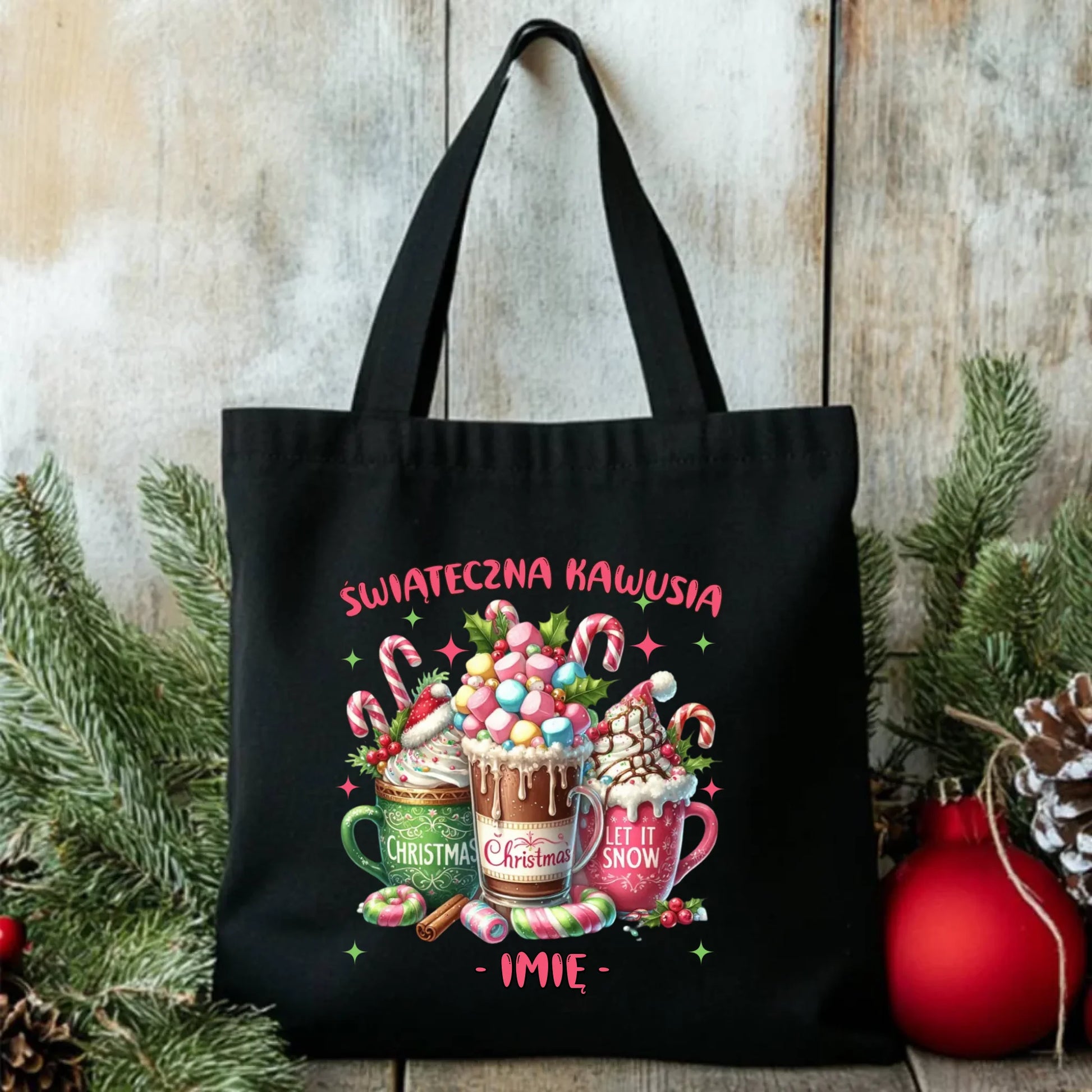 Torba świąteczna - Świąteczna kawusia - personalizowana BN29 - StoryCups.pl