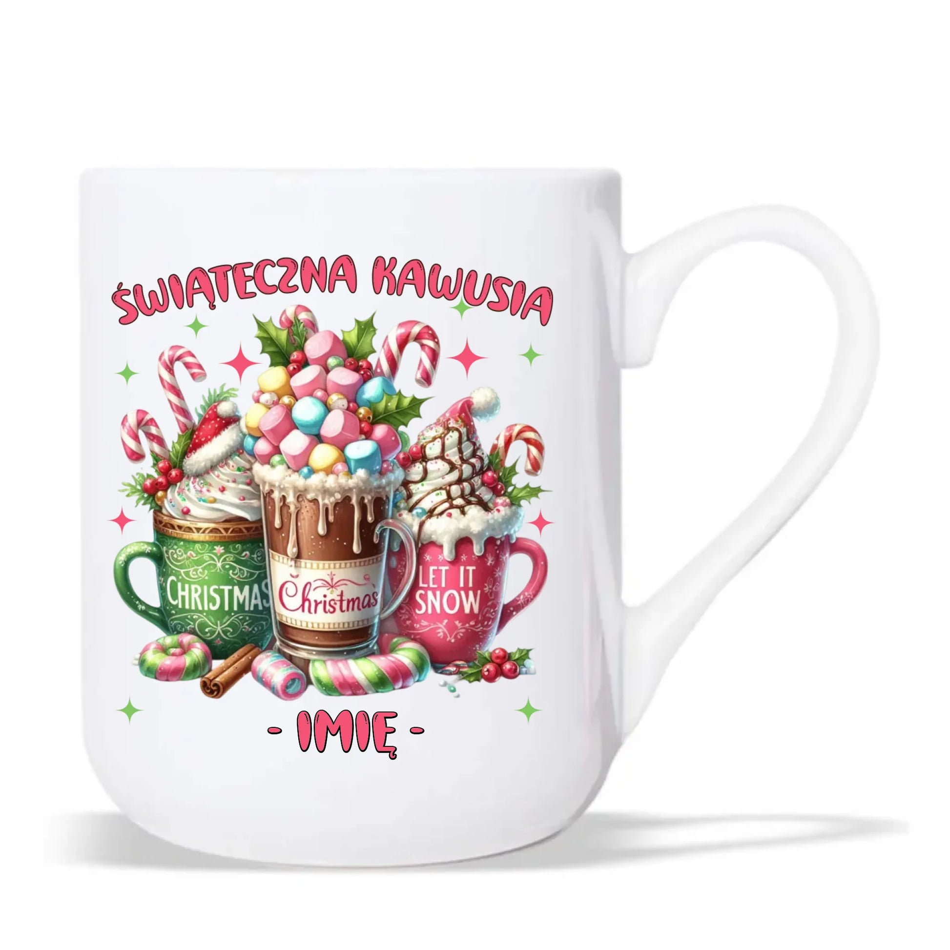 Kubek elegant świąteczny - Świąteczna kawusia - personalizowany BN29 - StoryCups.pl