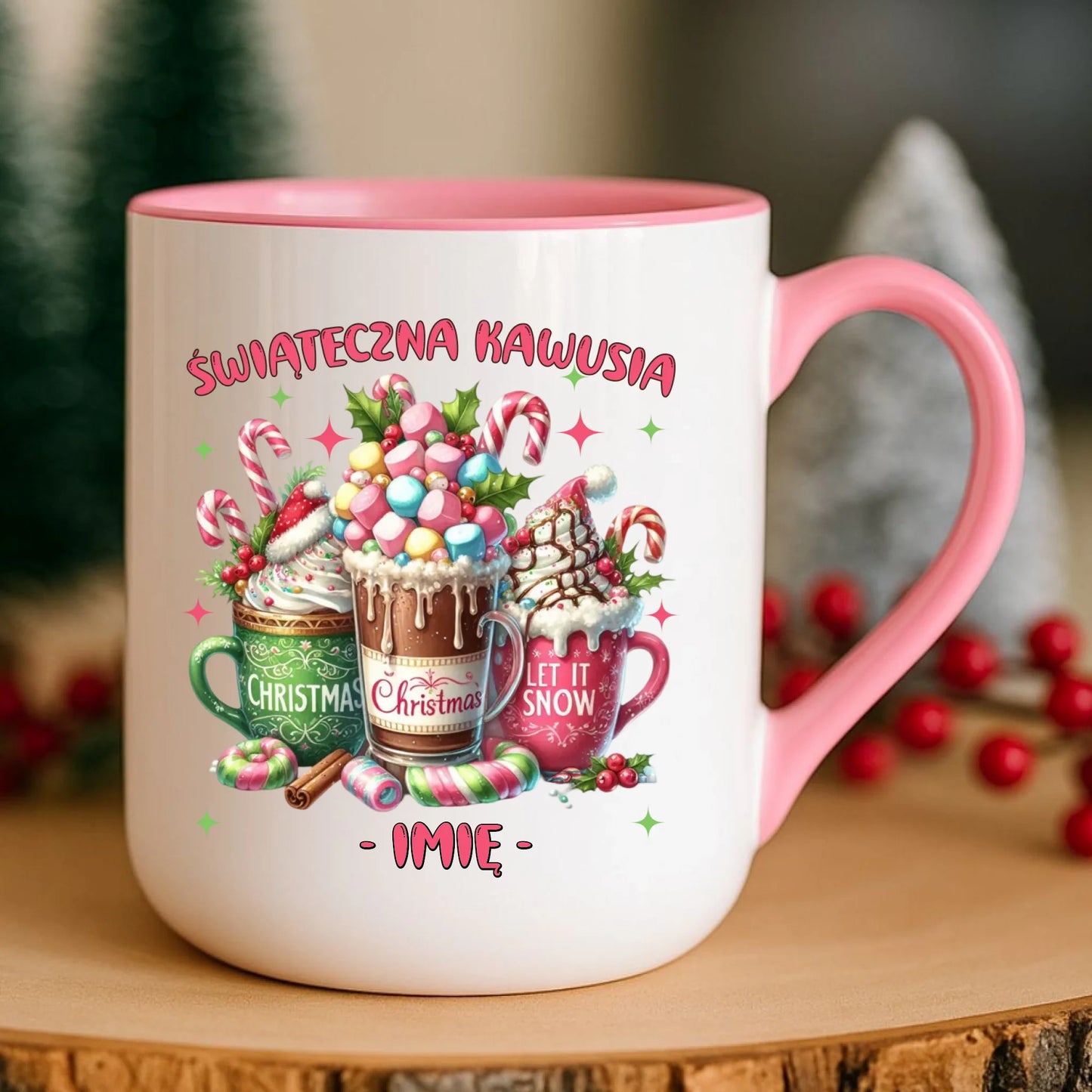 Kubek elegant świąteczny - Świąteczna kawusia - personalizowany BN29 - StoryCups.pl