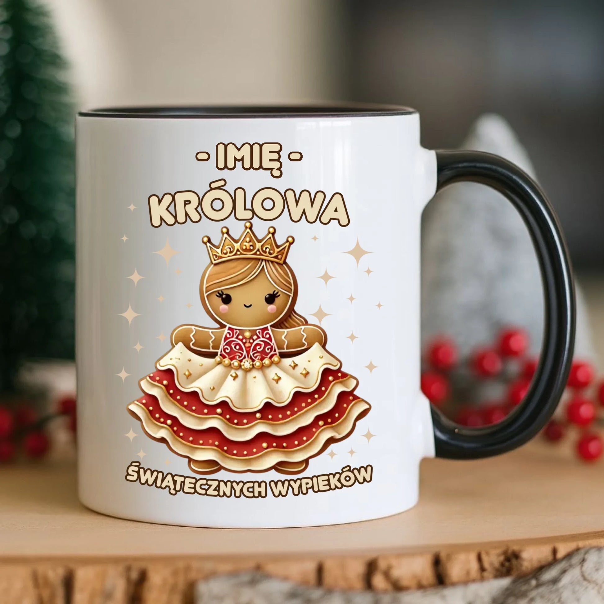 Kubek świąteczny - Królowa świątecznych wypieków - personalizowany BN28 - StoryCups.pl