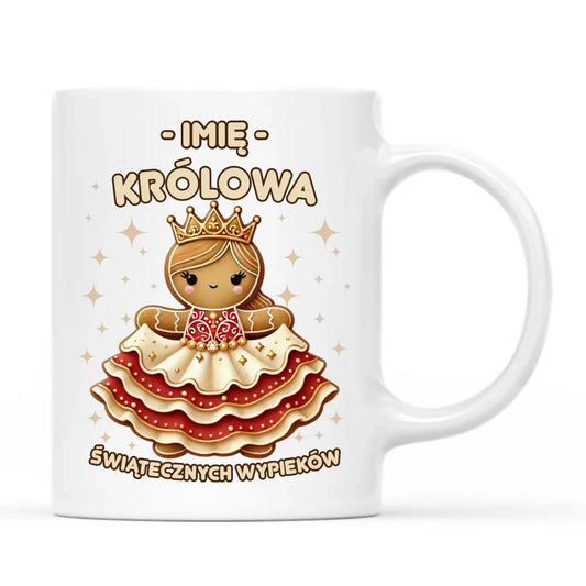 Kubek świąteczny - Królowa świątecznych wypieków - personalizowany BN28 - StoryCups.pl
