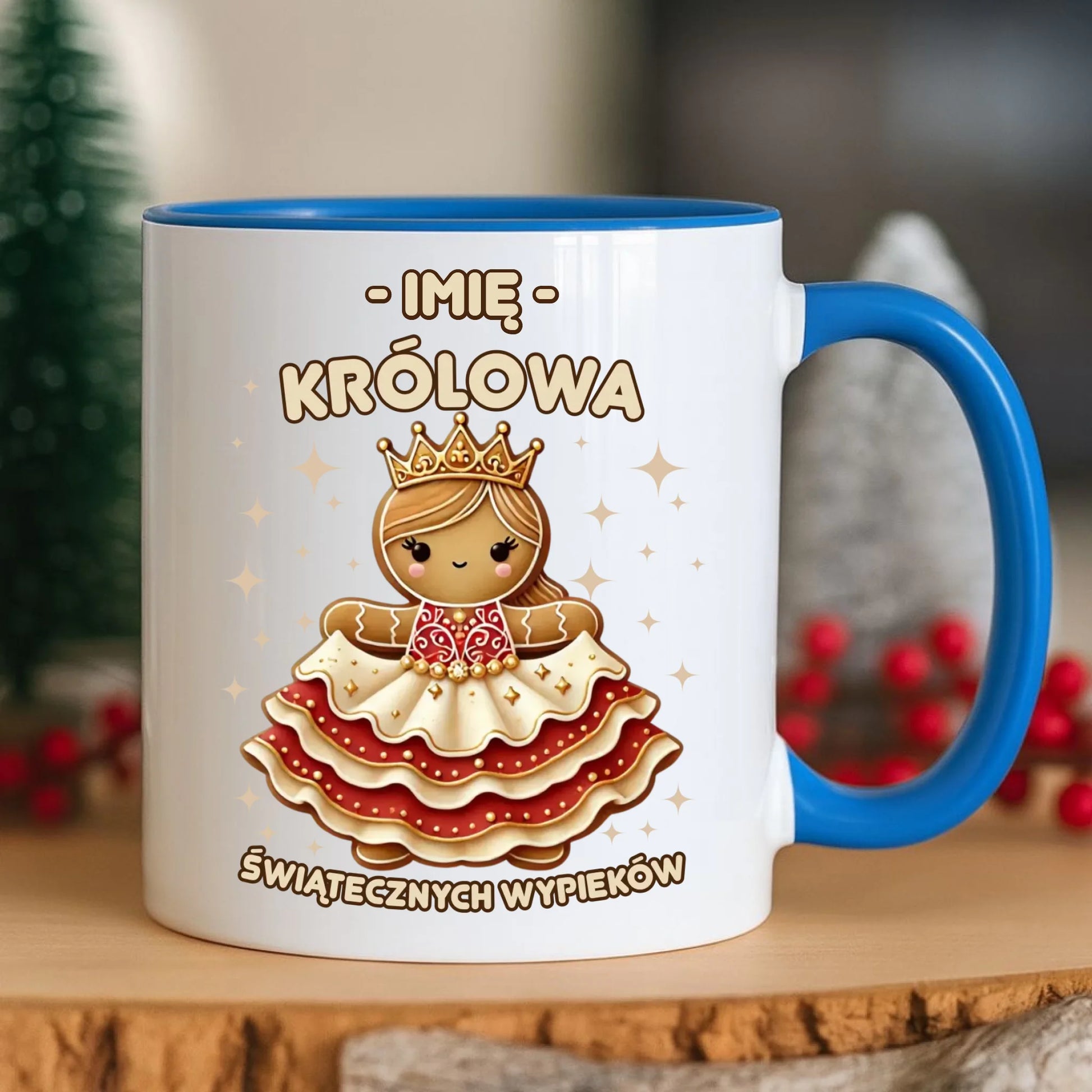 Kubek świąteczny - Królowa świątecznych wypieków - personalizowany BN28 - StoryCups.pl