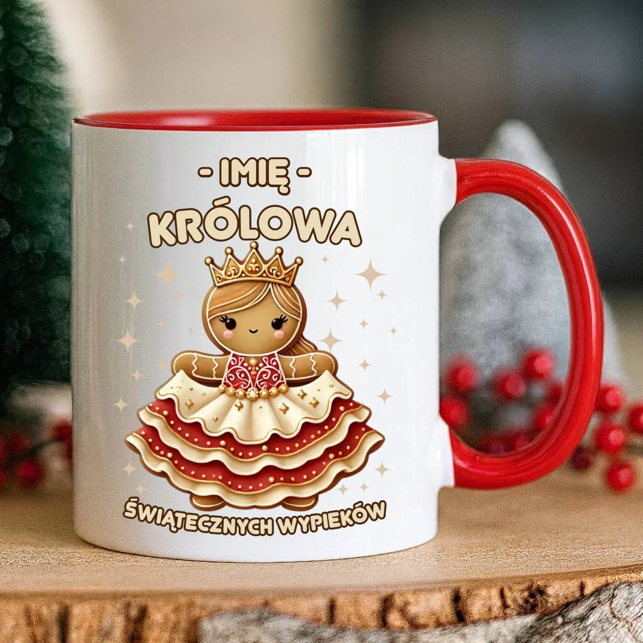 Kubek świąteczny - Królowa świątecznych wypieków - personalizowany BN28 - StoryCups.pl