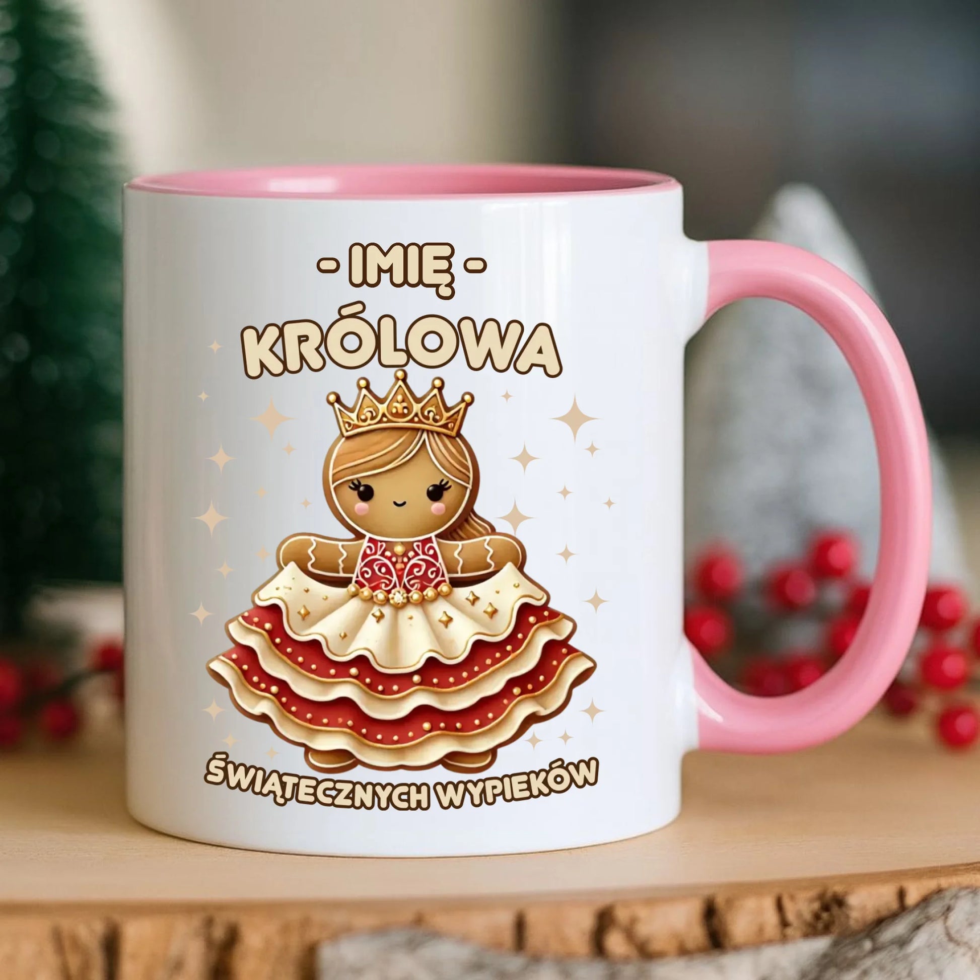 Kubek świąteczny - Królowa świątecznych wypieków - personalizowany BN28 - StoryCups.pl