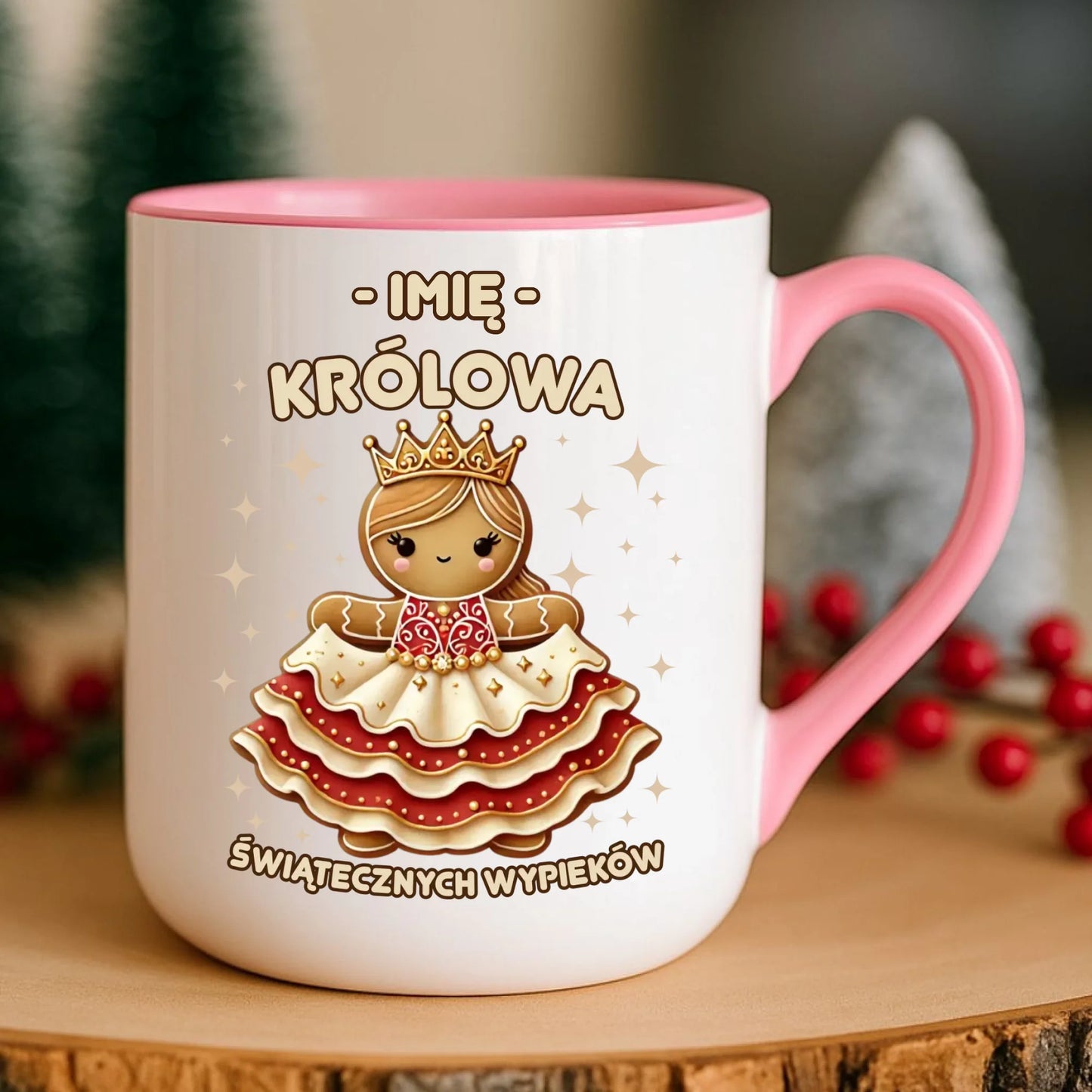 Kubek elegant świąteczny - Królowa świątecznych wypieków - personalizowany BN28 - StoryCups.pl