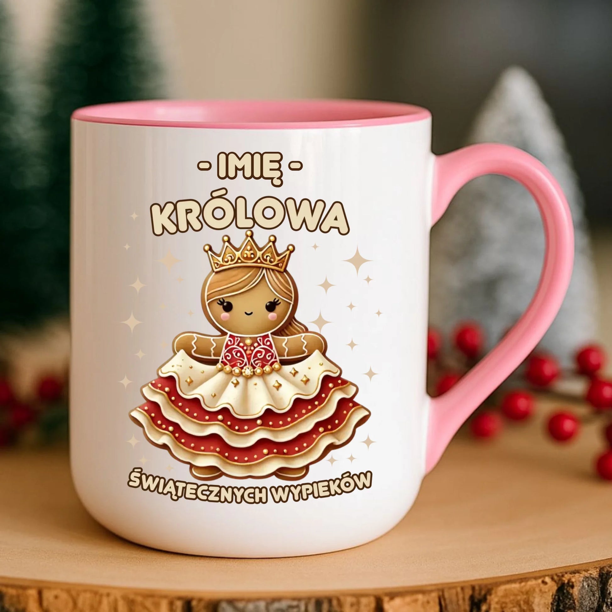 Kubek elegant świąteczny - Królowa świątecznych wypieków - personalizowany BN28 - StoryCups.pl