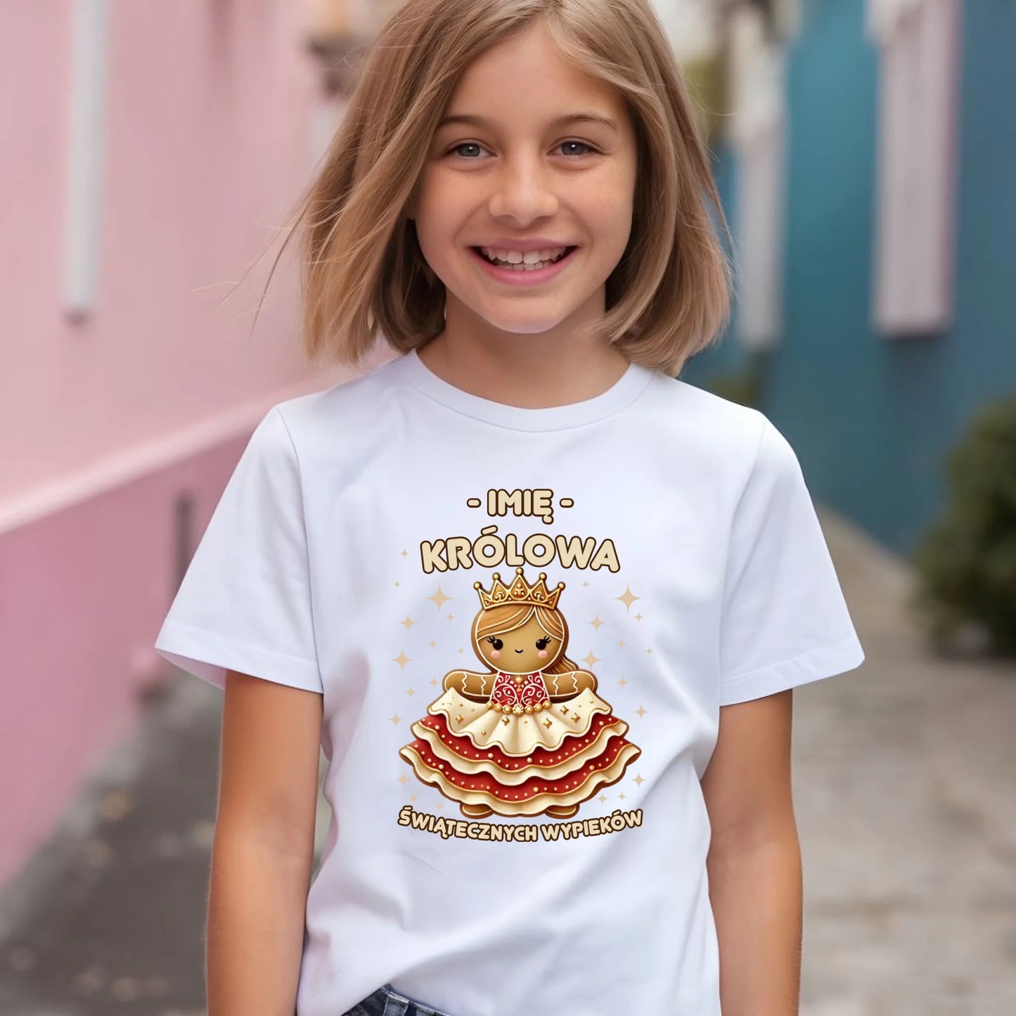 Koszulka dziecięca świąteczna - Królowa świątecznych wypieków - personalizowana BN28 - StoryCups.pl