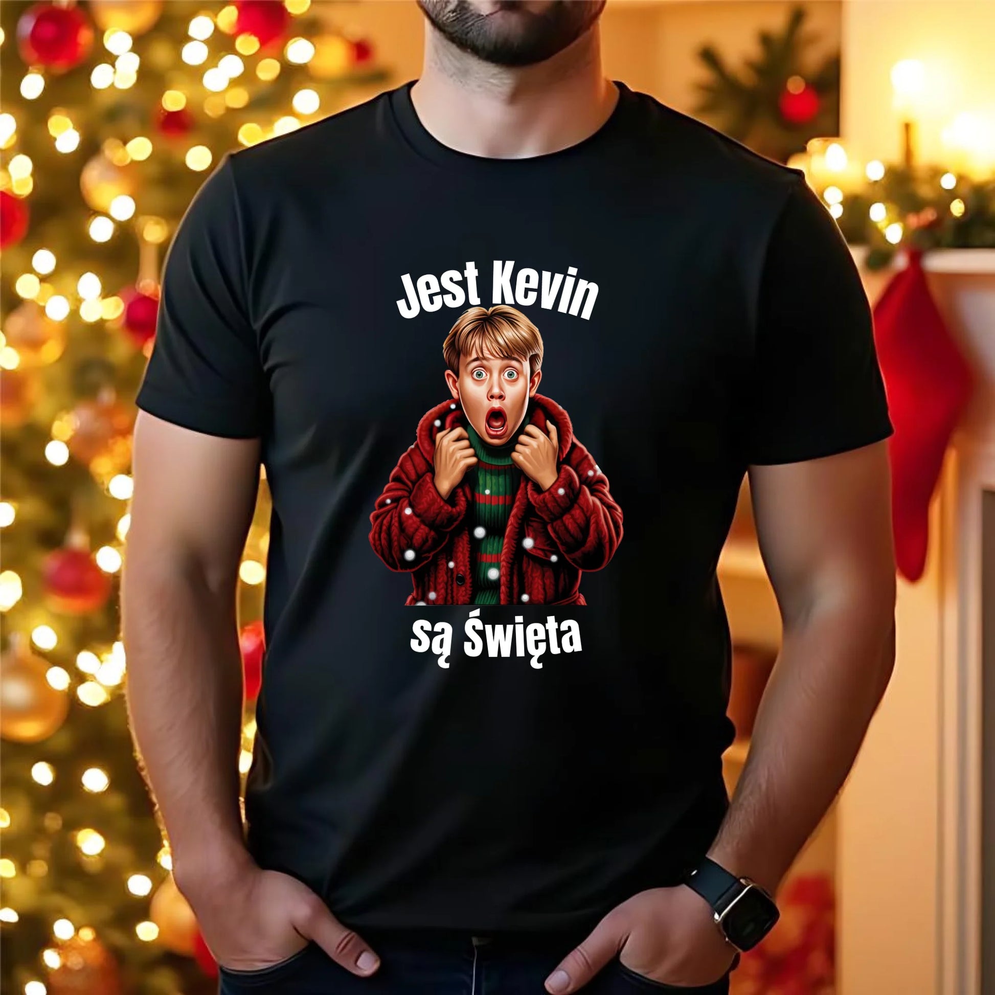 Koszulka męska świąteczna - Jest Kevin są święta BN27 - StoryCups.pl
