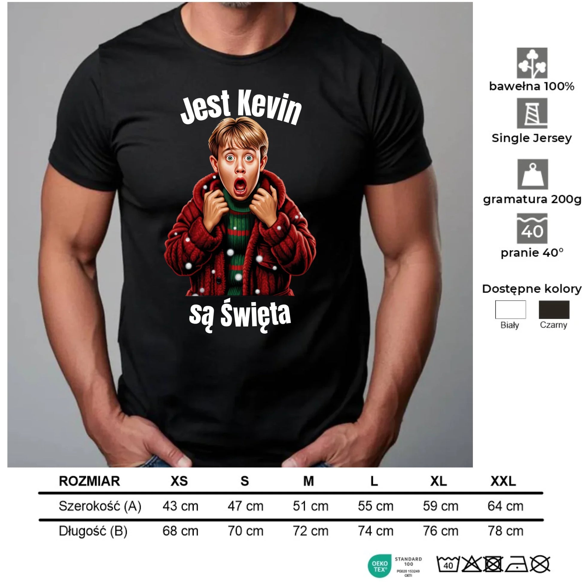 Koszulka męska świąteczna - Jest Kevin są święta BN27 - StoryCups.pl
