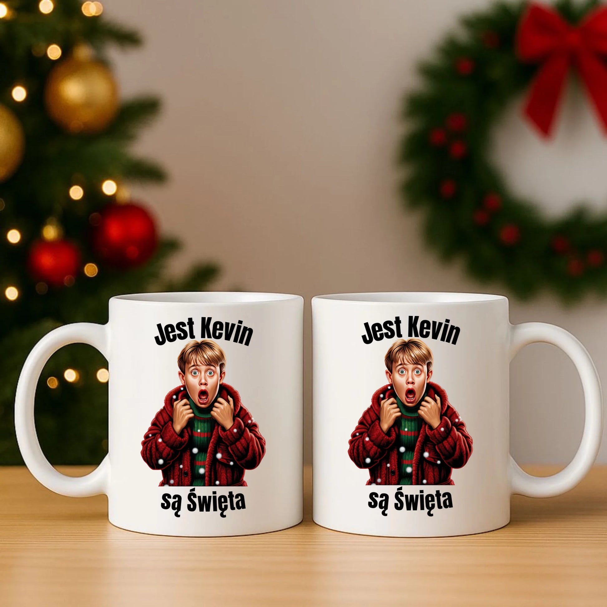 Zestaw poduszka i kubek świąteczny - Jest Kevin są święta BN27 - StoryCups.pl